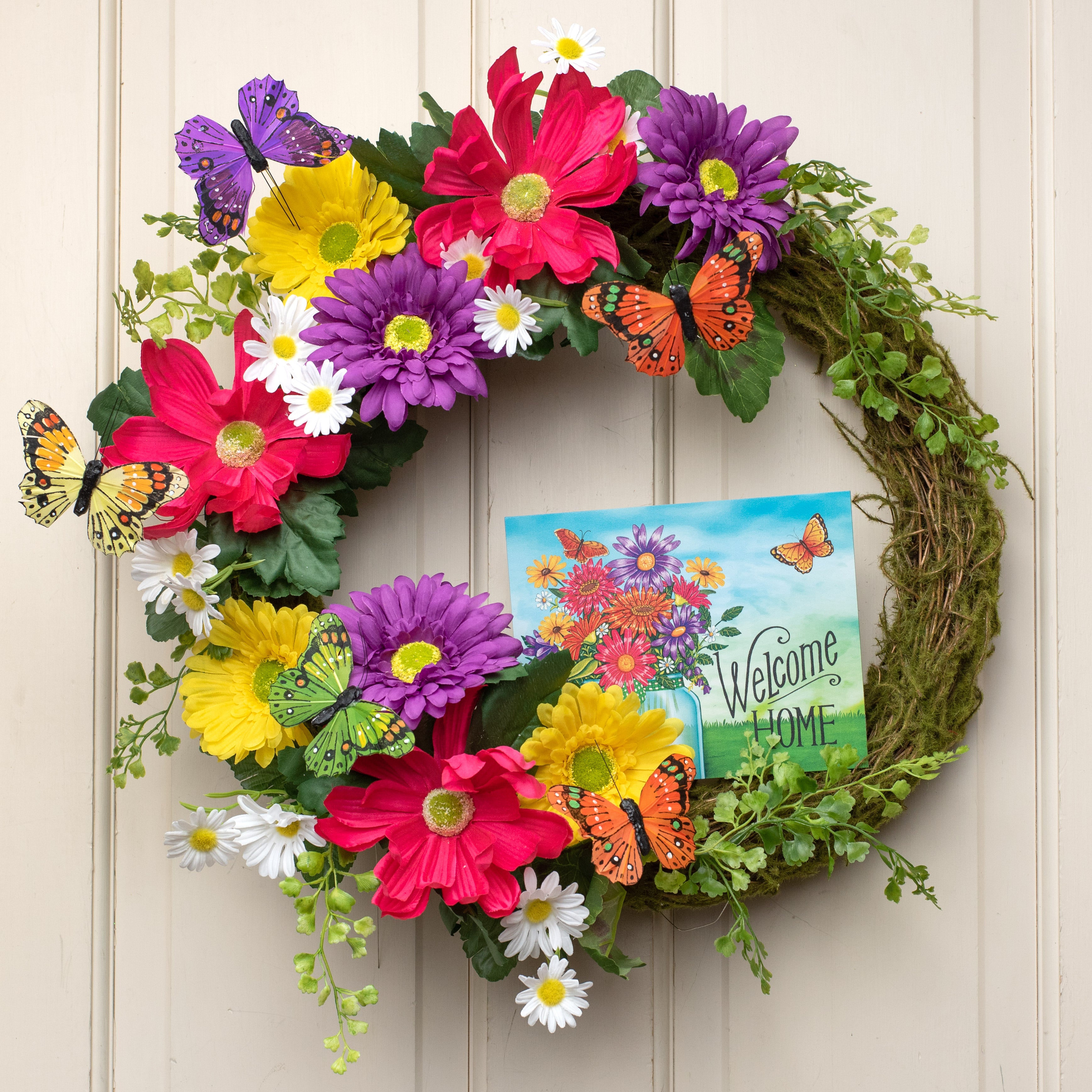 18" Mossy Angel Vine Twig Wreath: Green Lifestyle Photo