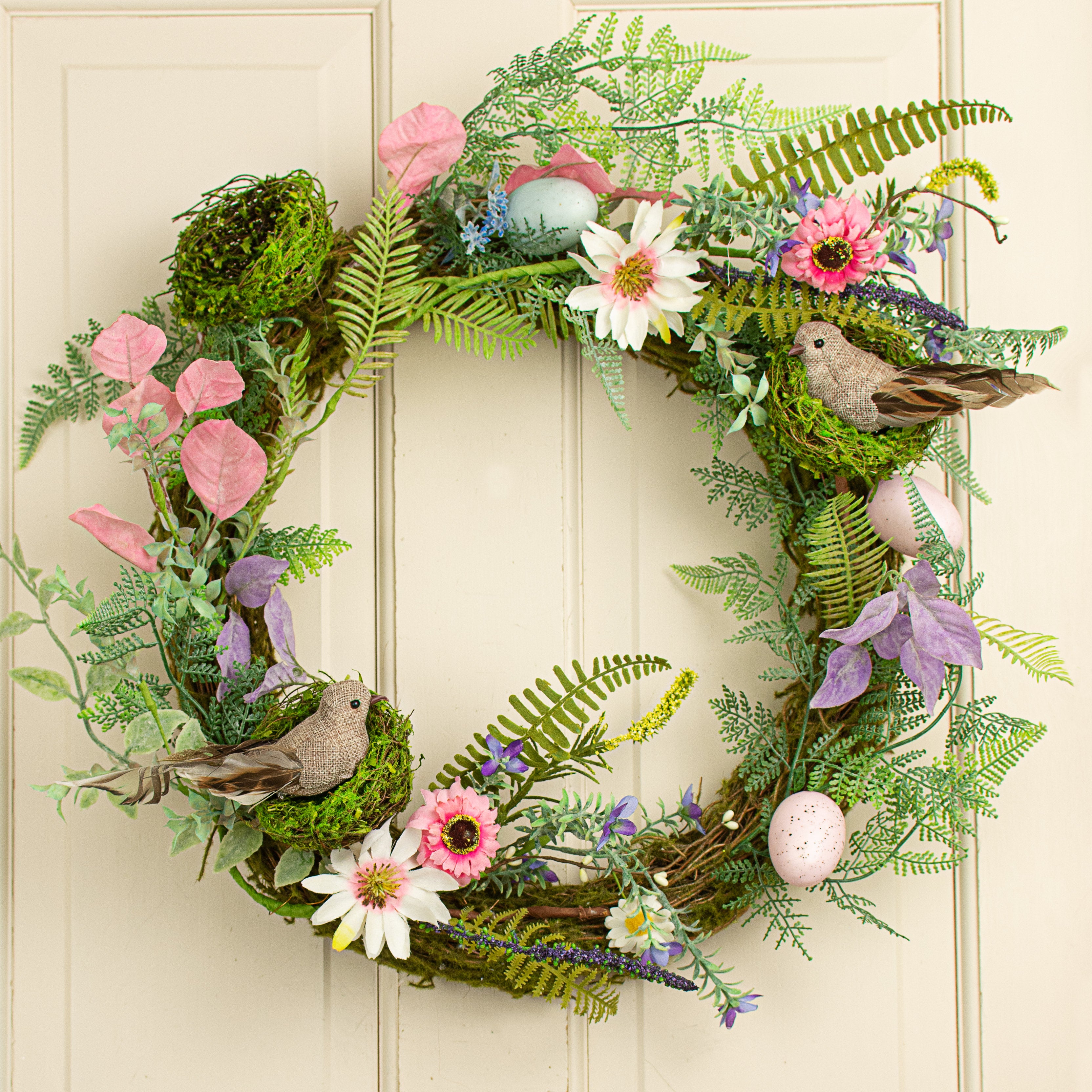 34" Mossy Twig Nest Spray Lifestyle Photo