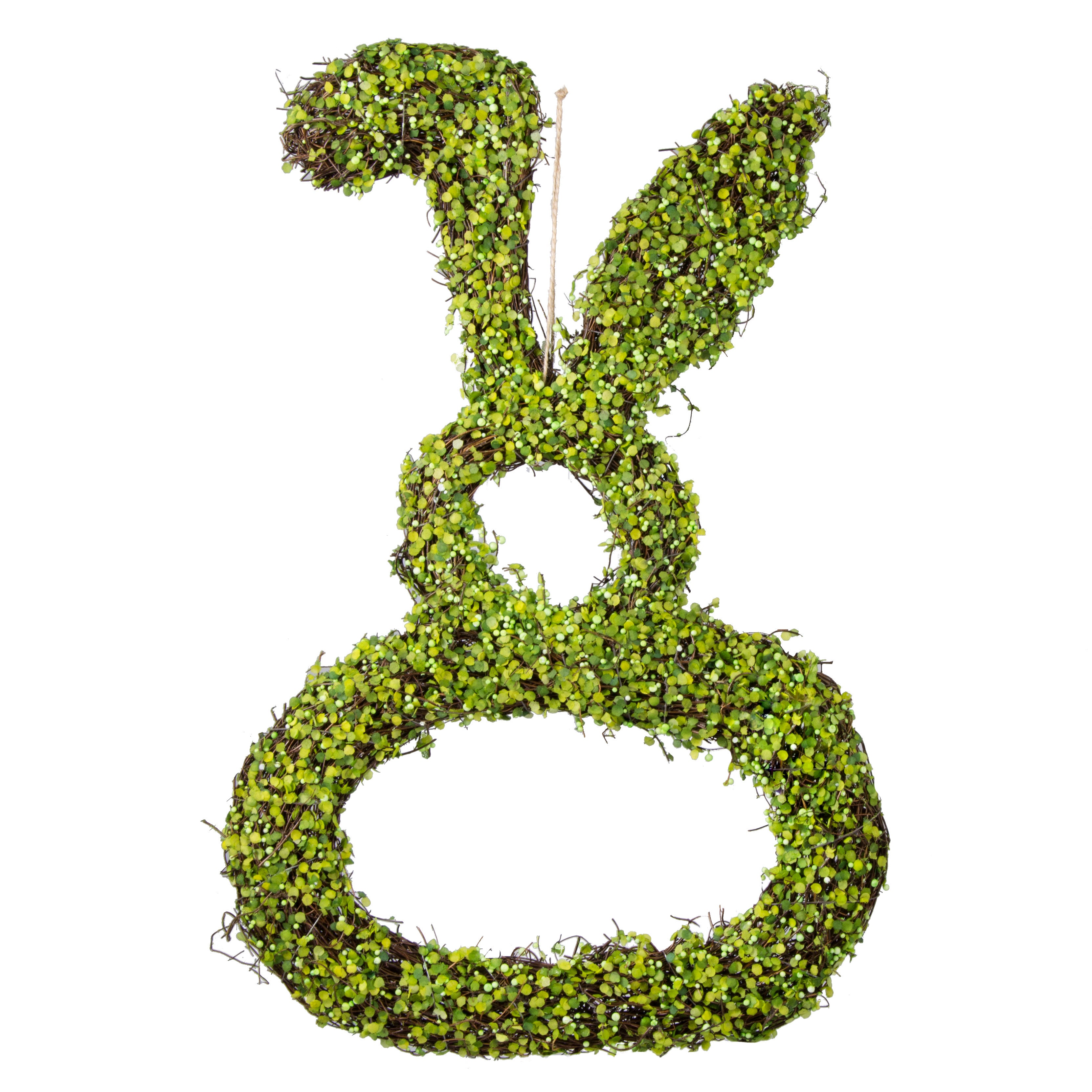 21" Mossy Vine Bunny Rabbit Silhouette Decoration Item Number: HE7096