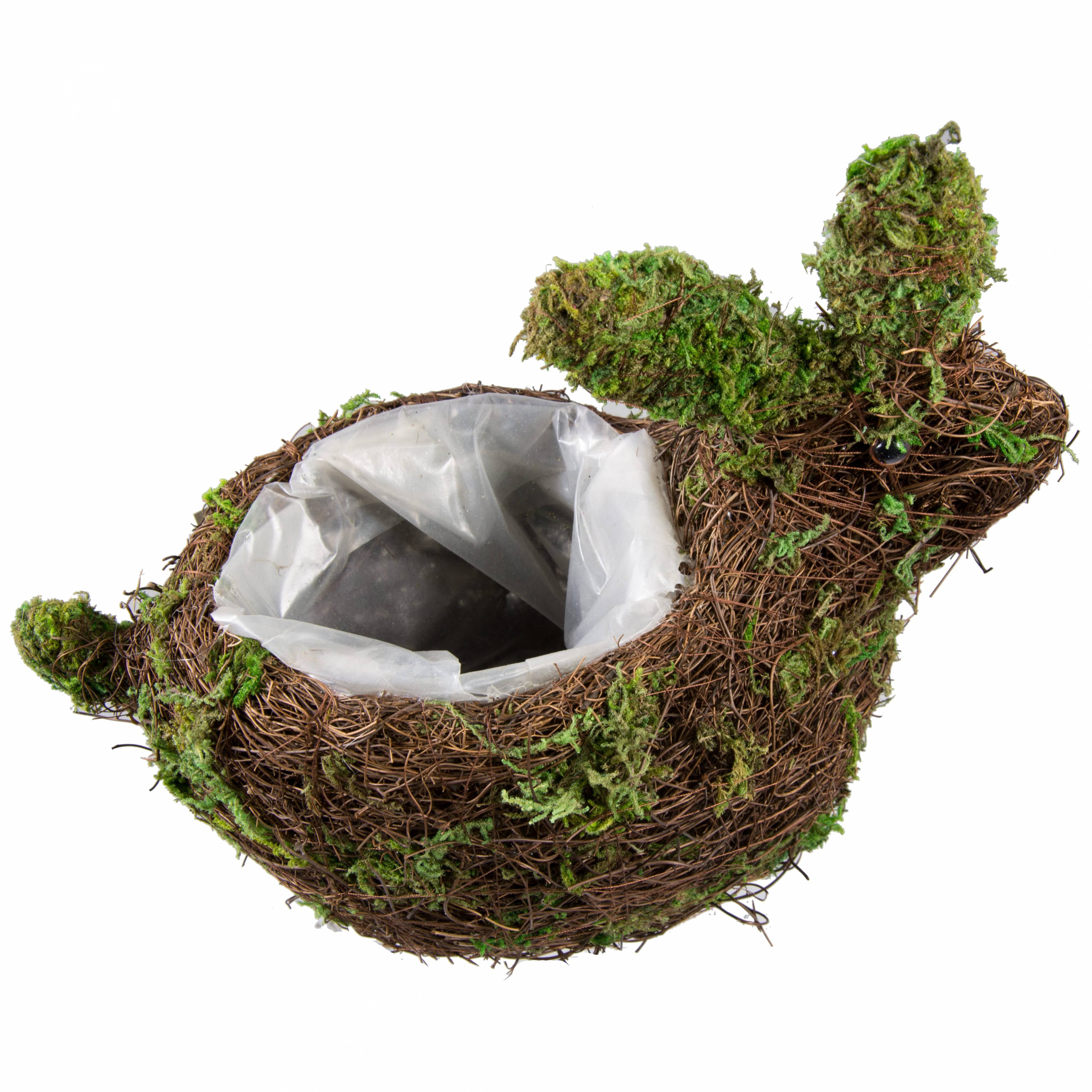 9" Mossy Vine Rabbit Planter detail photo 3