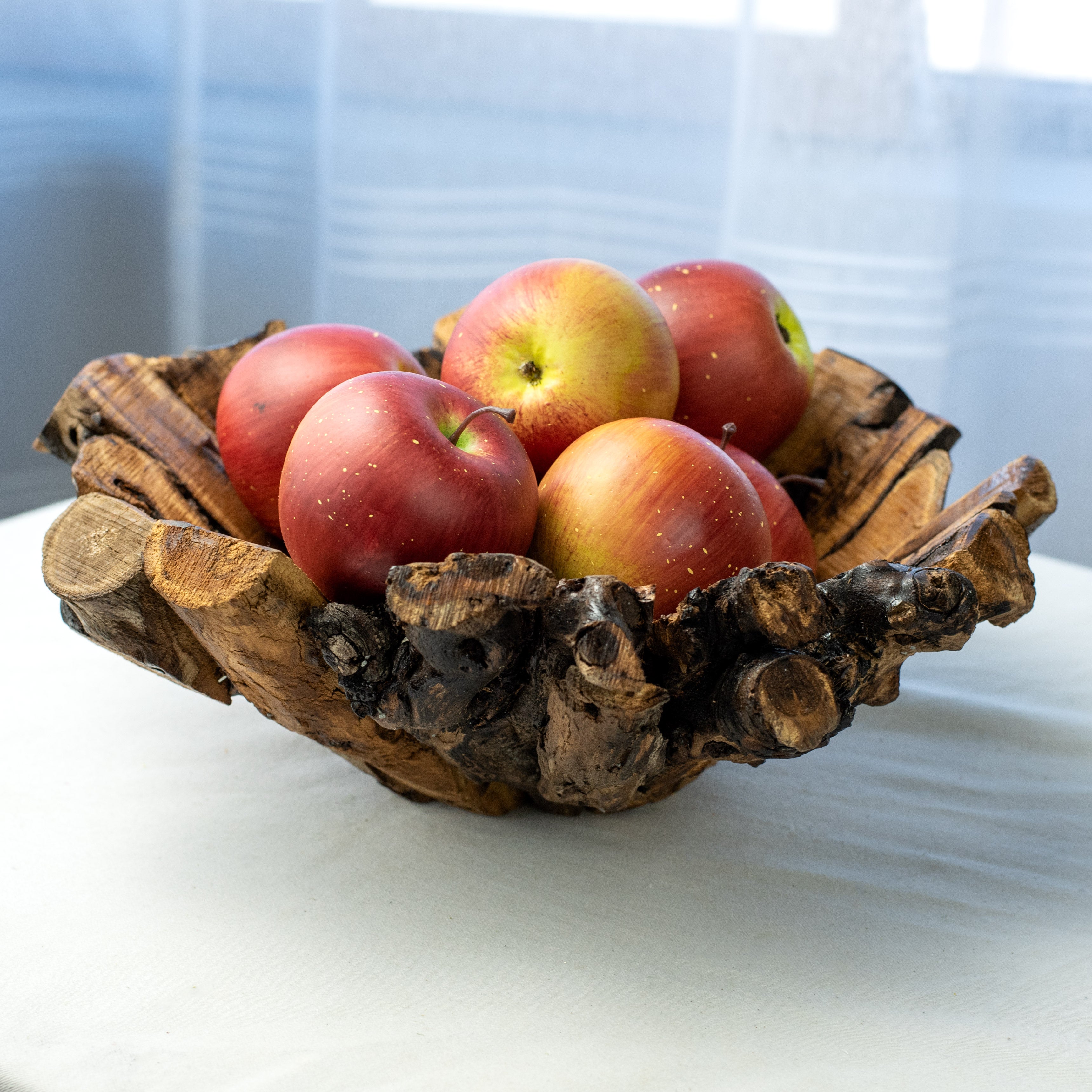 12.5" Mulberry Wood Slice Bowl Lifestyle Photo