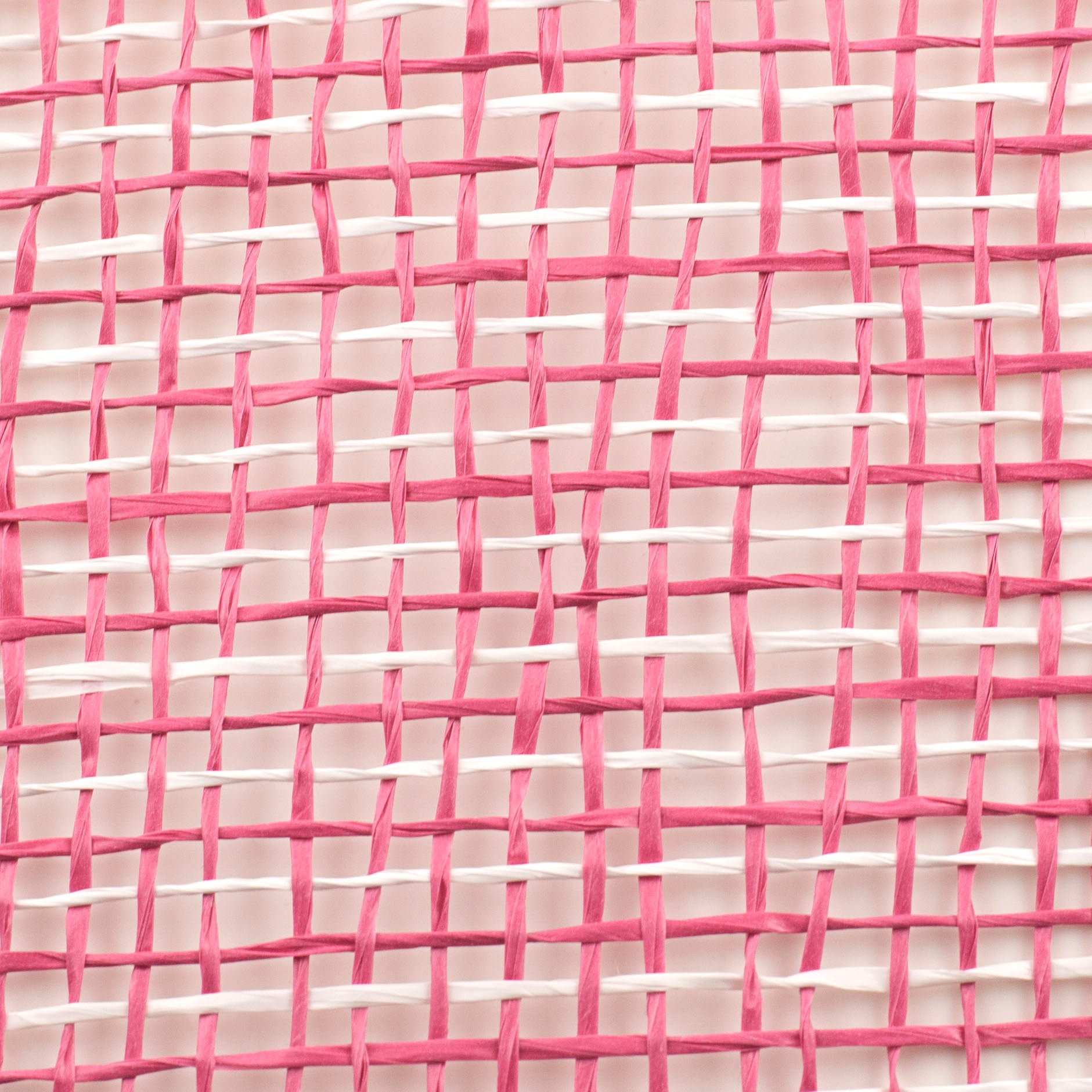 10" Multi Poly Burlap Check Mesh: Fuchsia & White detail photo 3