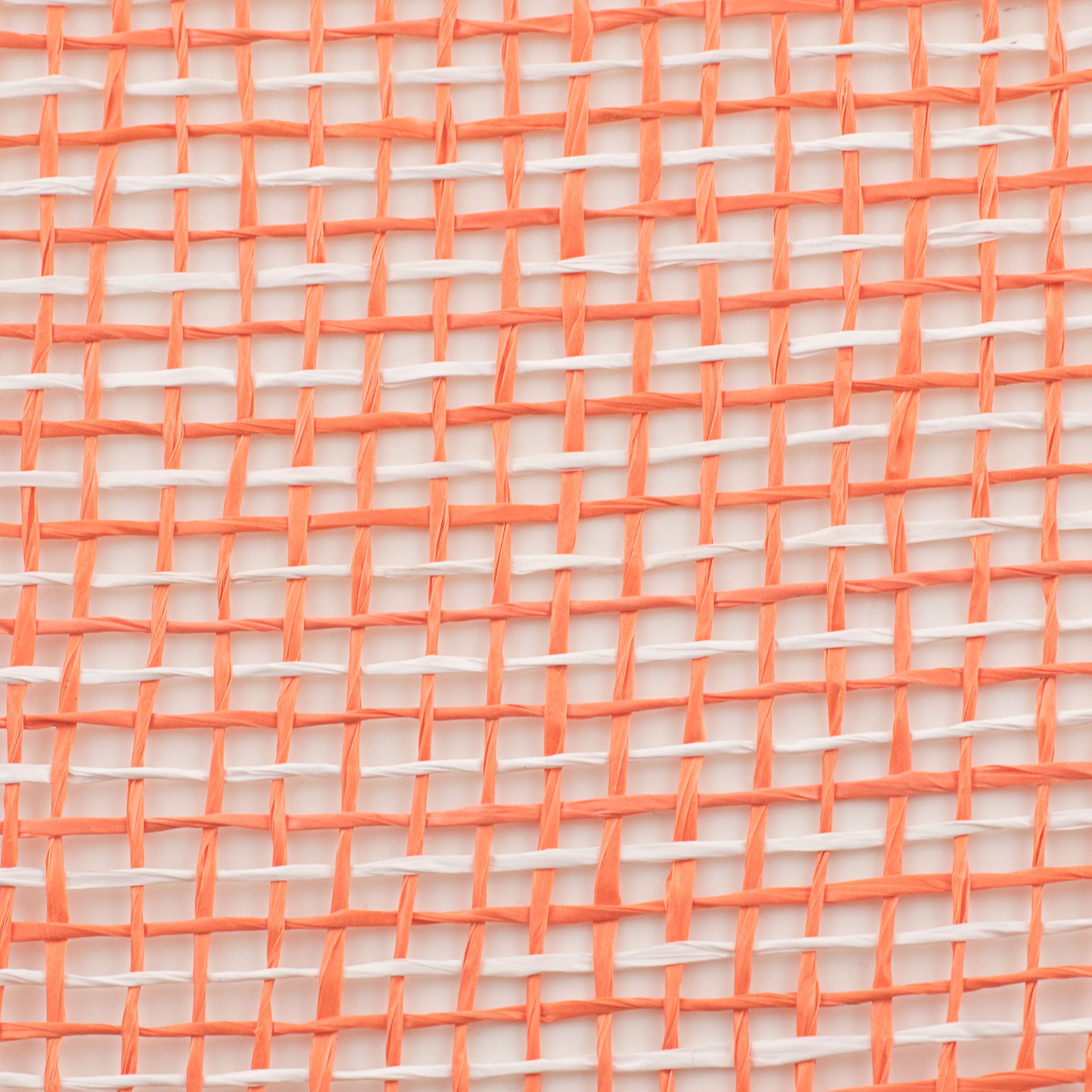 10" Multi Poly Burlap Check Mesh: Orange & White detail photo 3
