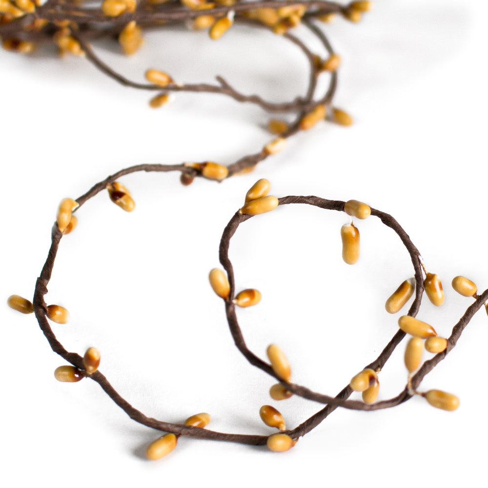 6' Mustard Pip Berry Wired Garland Item Number: ISB61011