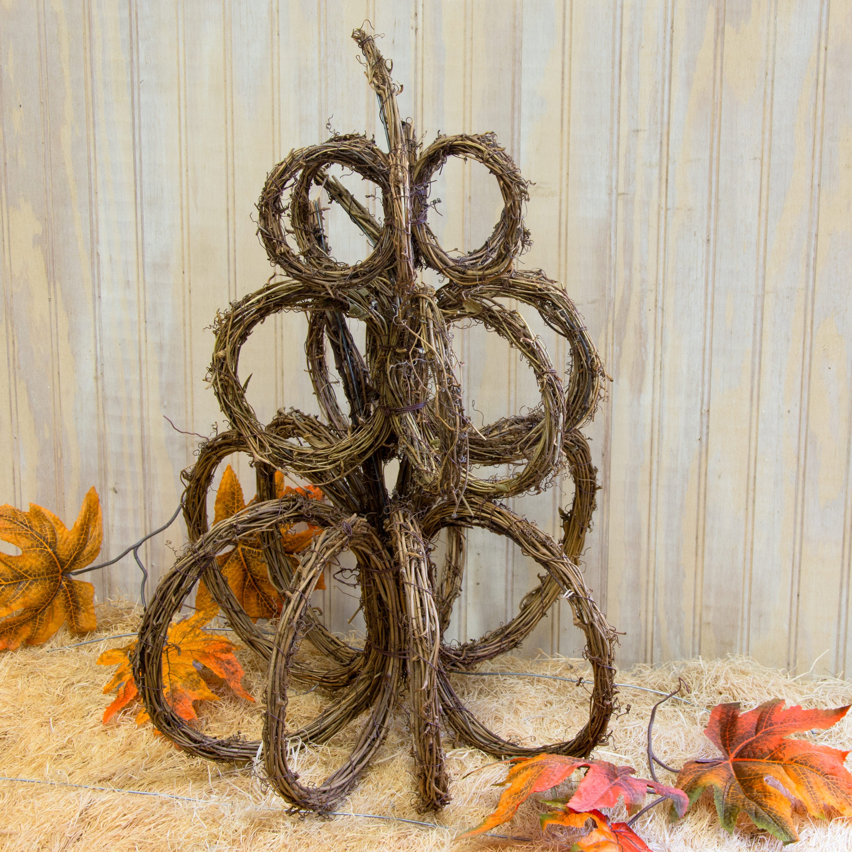 15" Natural Grapevine Pumpkin detail photo 3
