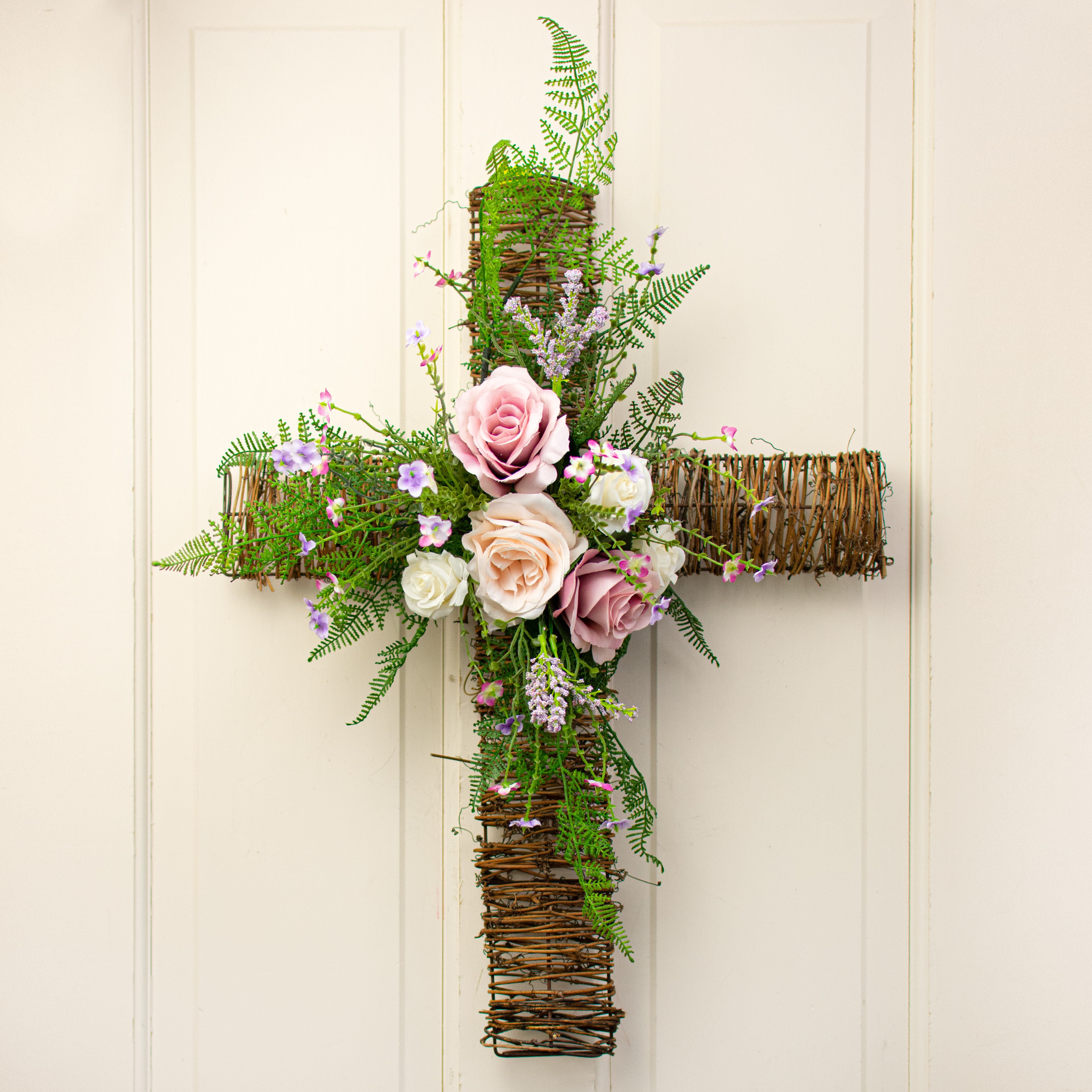 24" Natural Twig Cross Lifestyle Photo