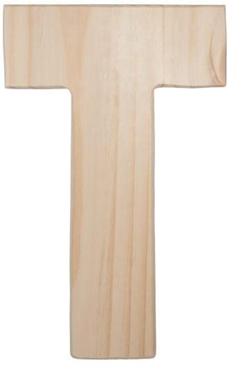 12" Natural Wood Letter: T Item Number: U0993-T