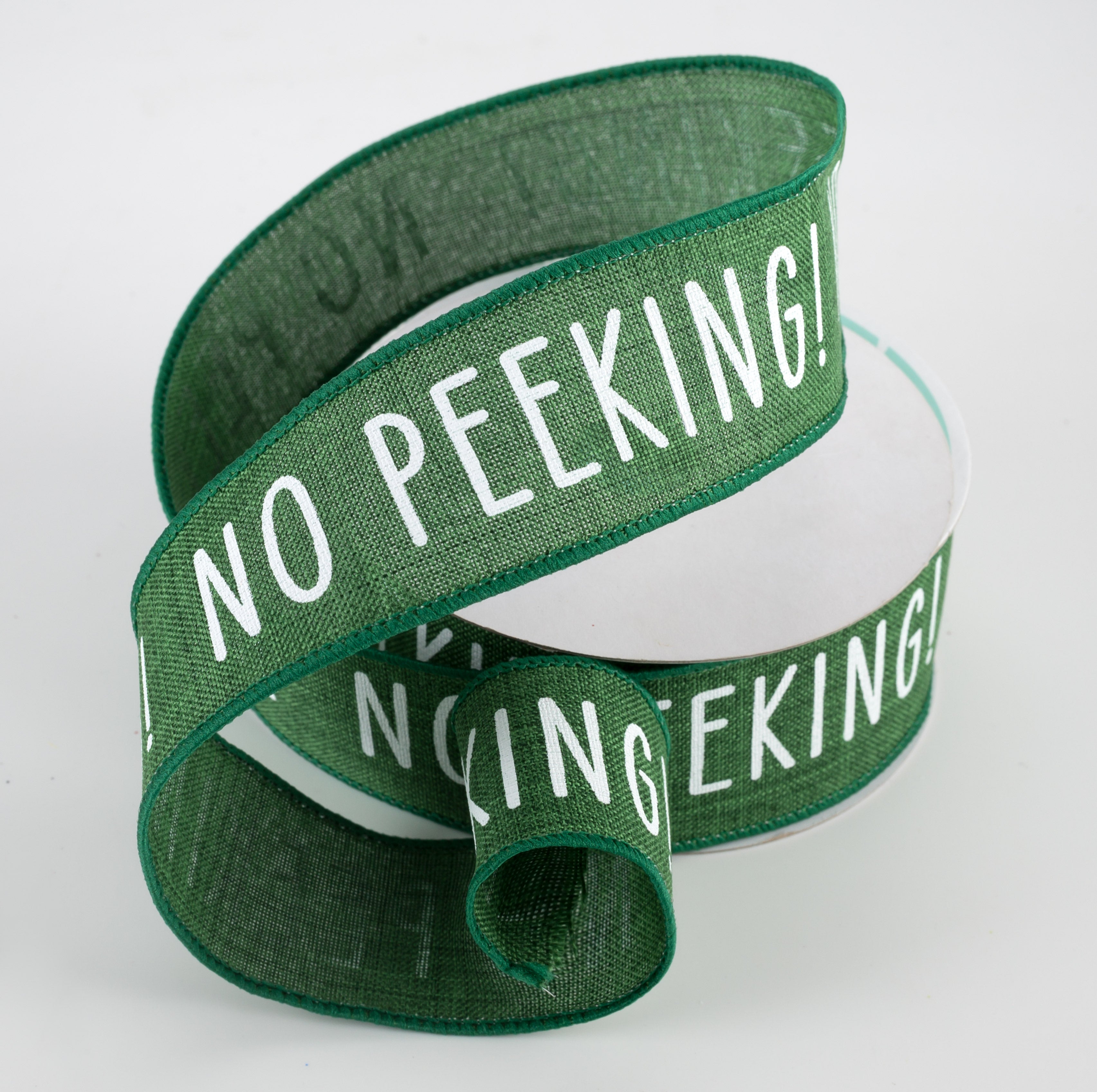 1.5" No Peeking Ribbon: Emerald Green (10 Yards) Lifestyle Photo