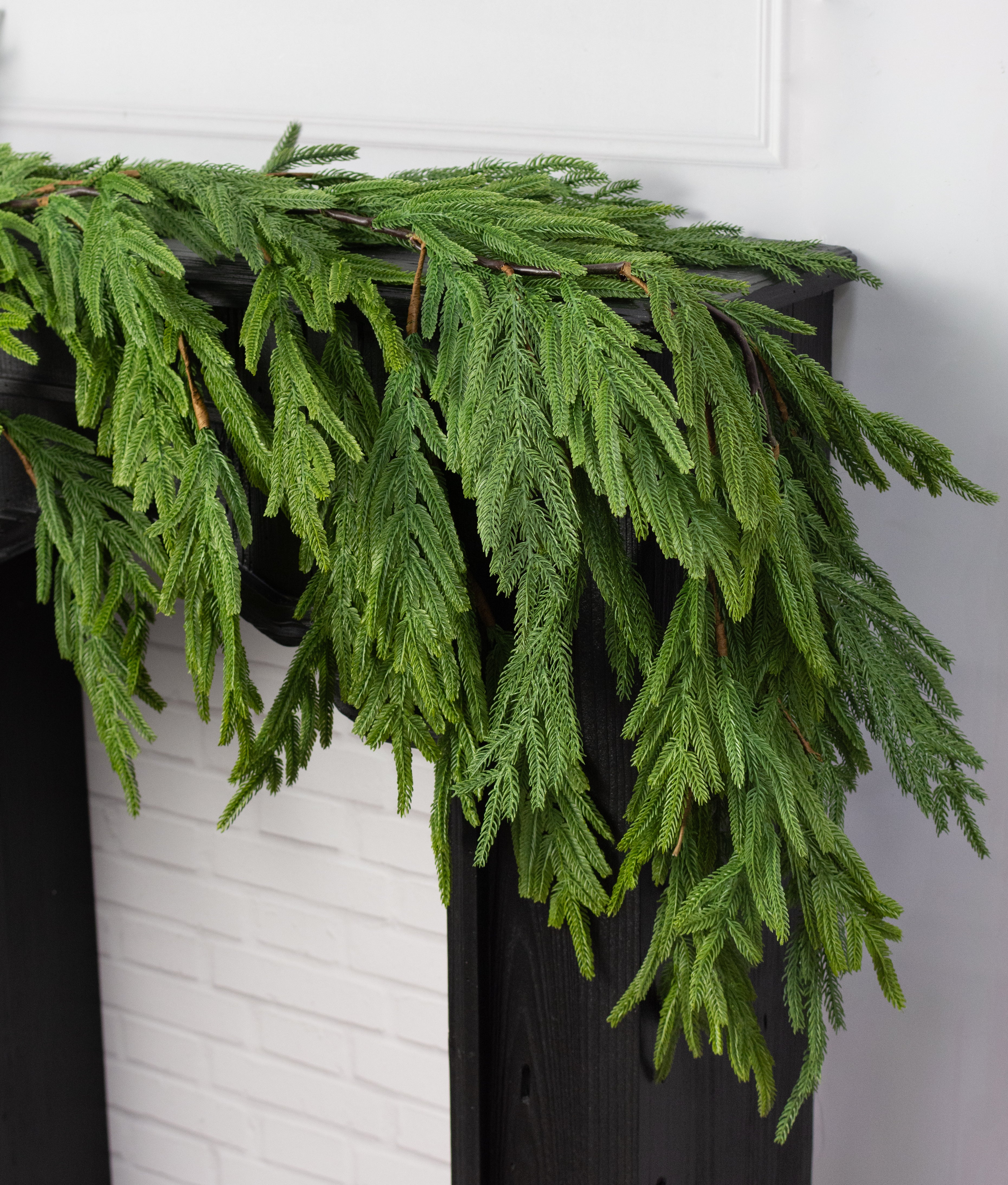 6' Norfolk Island Pine Hanging Garland detail photo 7