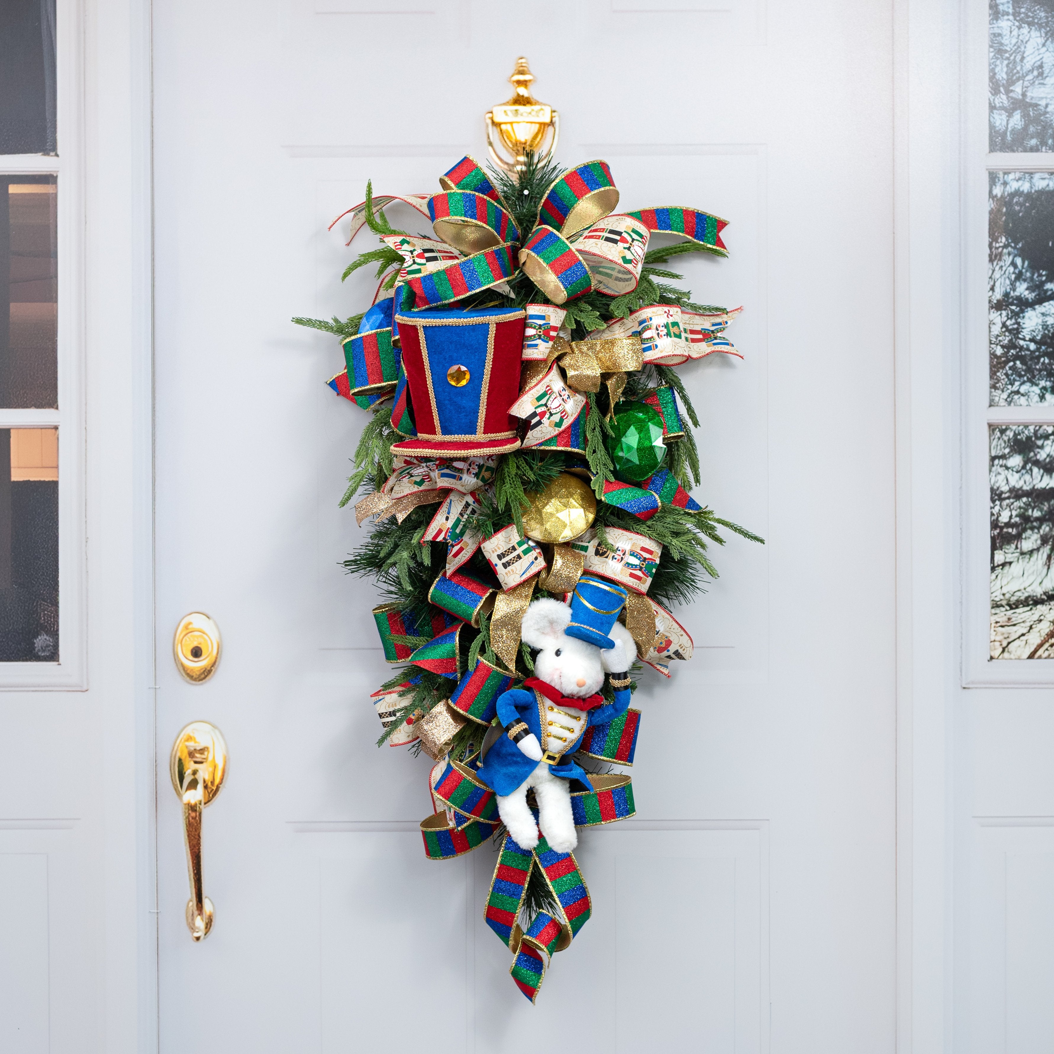 6" Nutcracker Hat Ornament: Red & Blue Lifestyle Photo