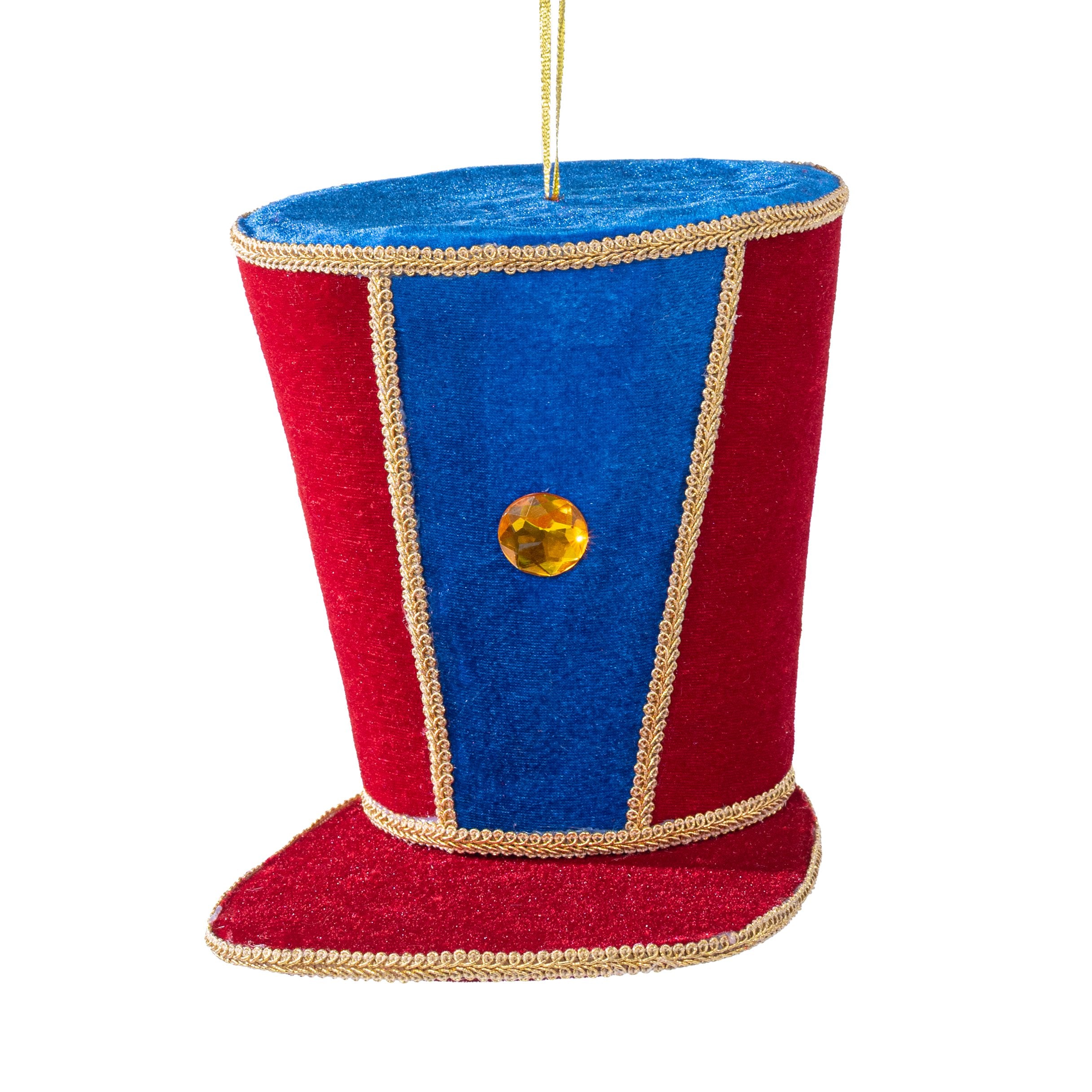7" Nutcracker Hat Ornament: Red & Blue Item Number: 87027RDBL