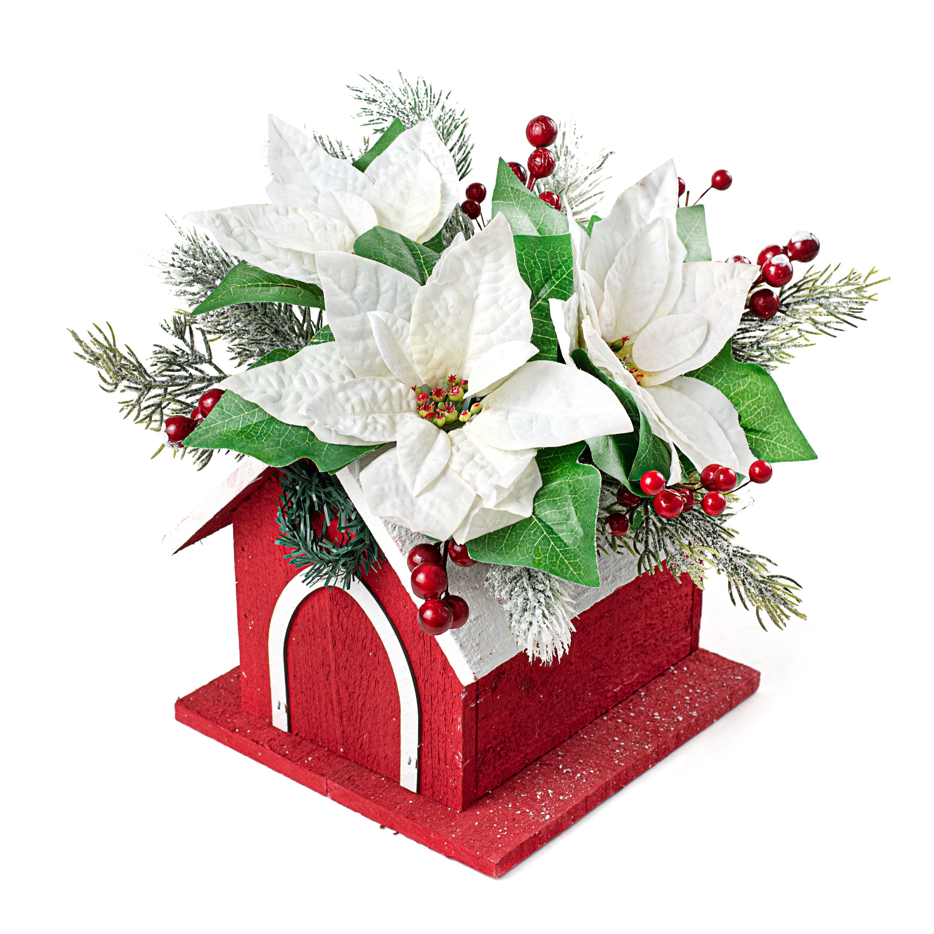 8" Open Top Dog House Planter Lifestyle Photo