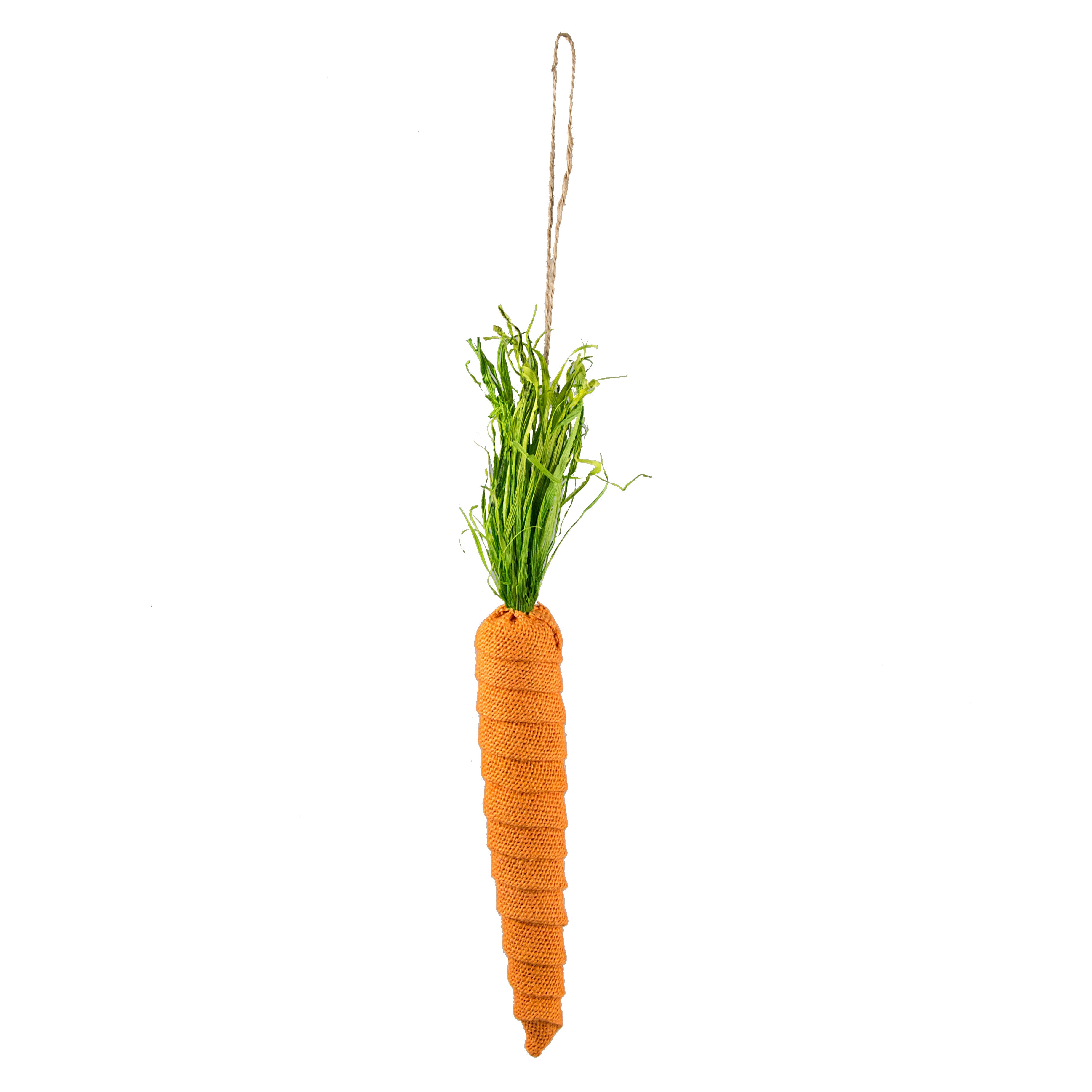 13" Orange Burlap Carrot detail photo 3