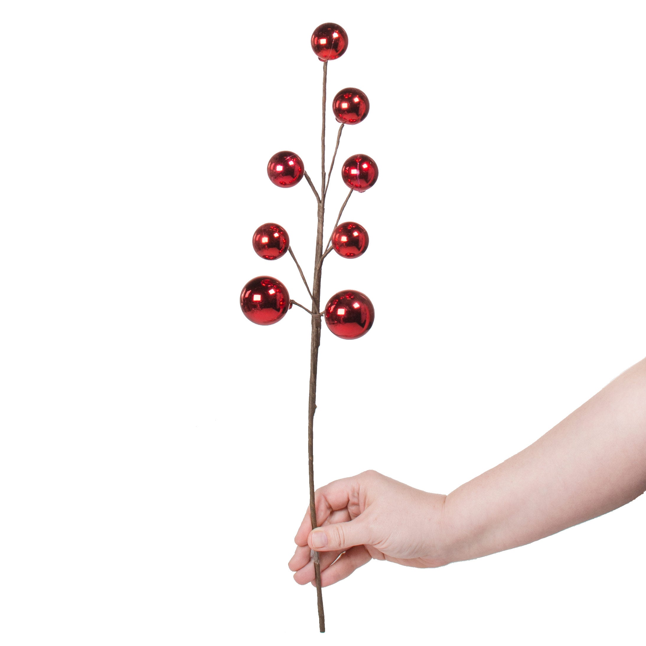 19" Ornament Ball Spray: Red Lifestyle Photo