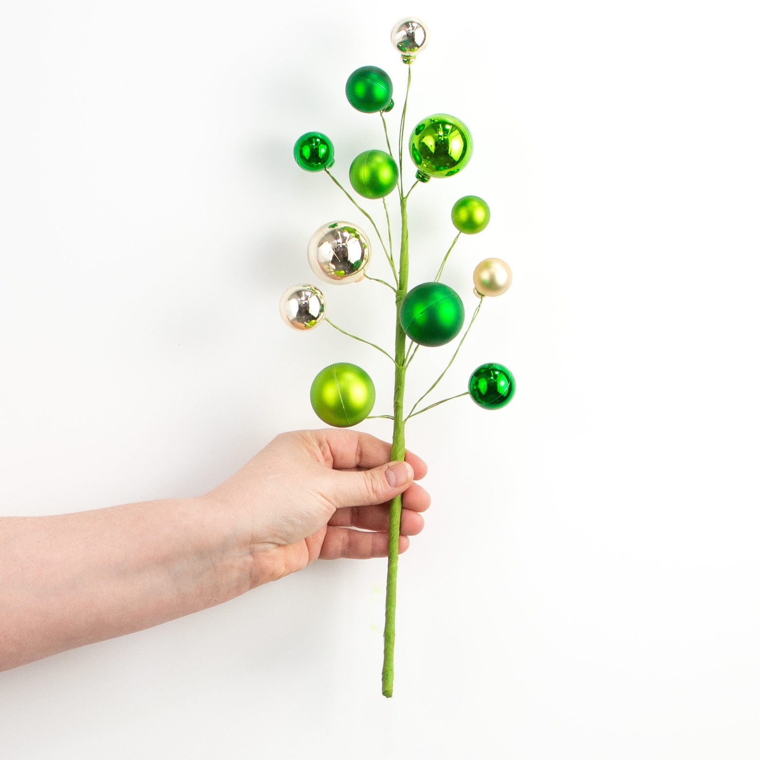 16" Ornament Pick: Green & Champagne detail photo 3