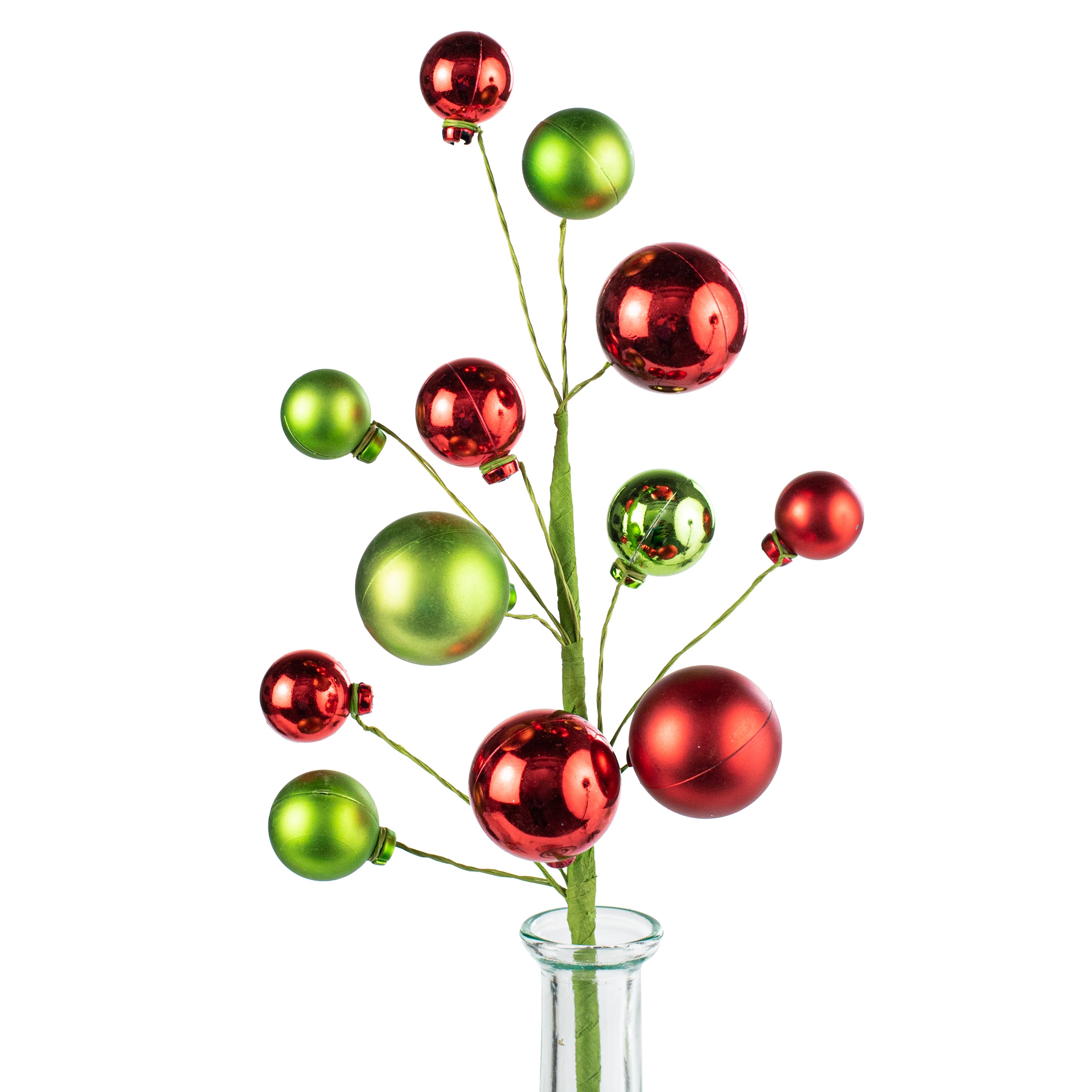 16" Ornament Pick: Red & Green Item Number: 85691RDGN