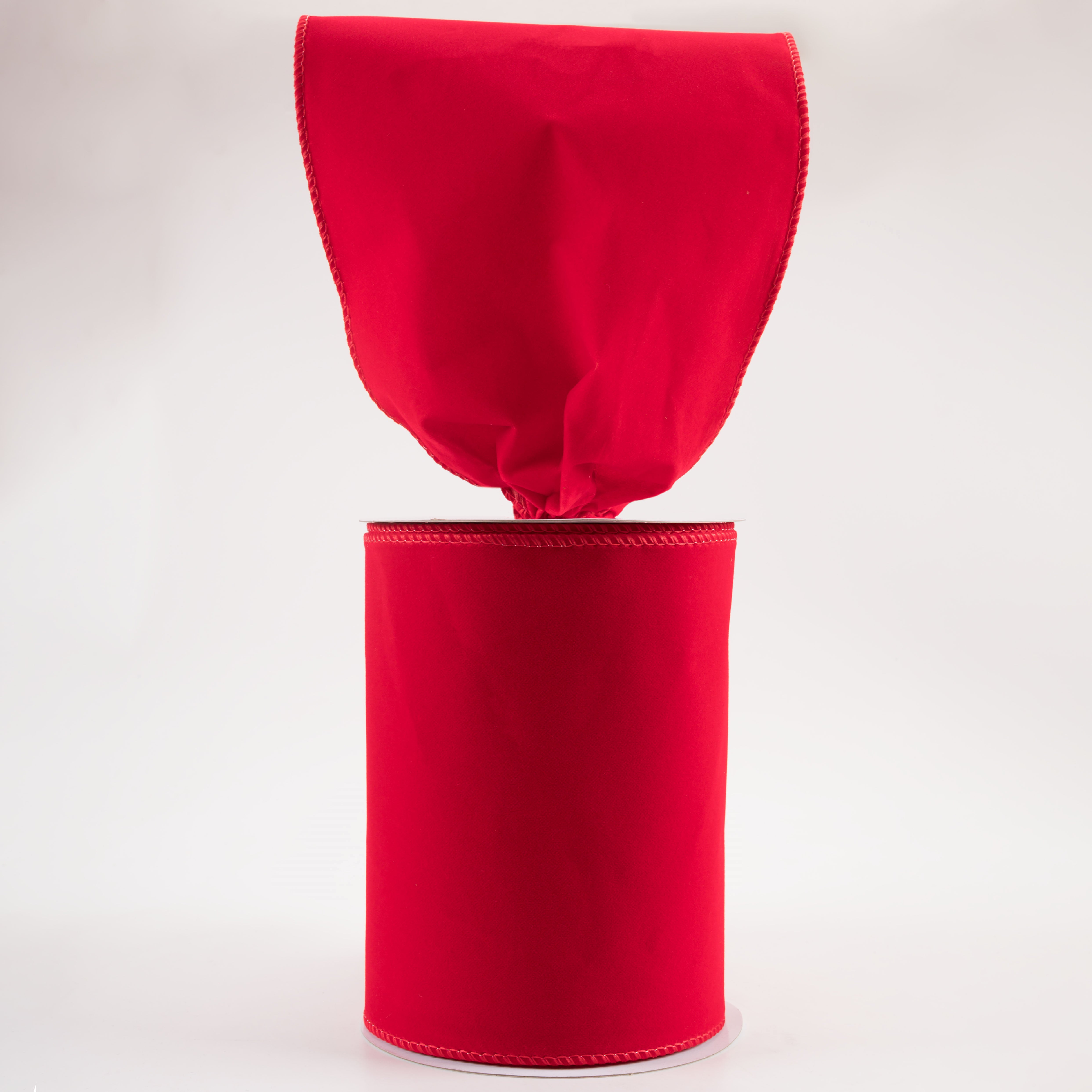 6" Outdoor Velvet Ribbon: Red (10 Yards) Lifestyle Photo