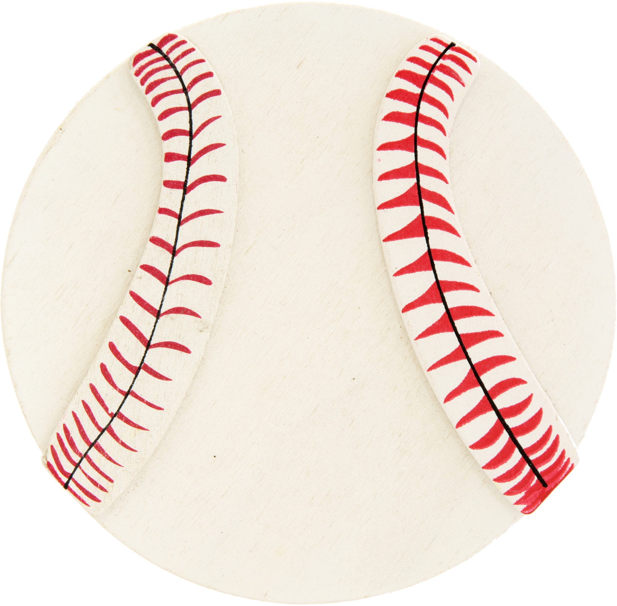 5" Painted Wooden Shape: Baseball Item Number: 9199-42