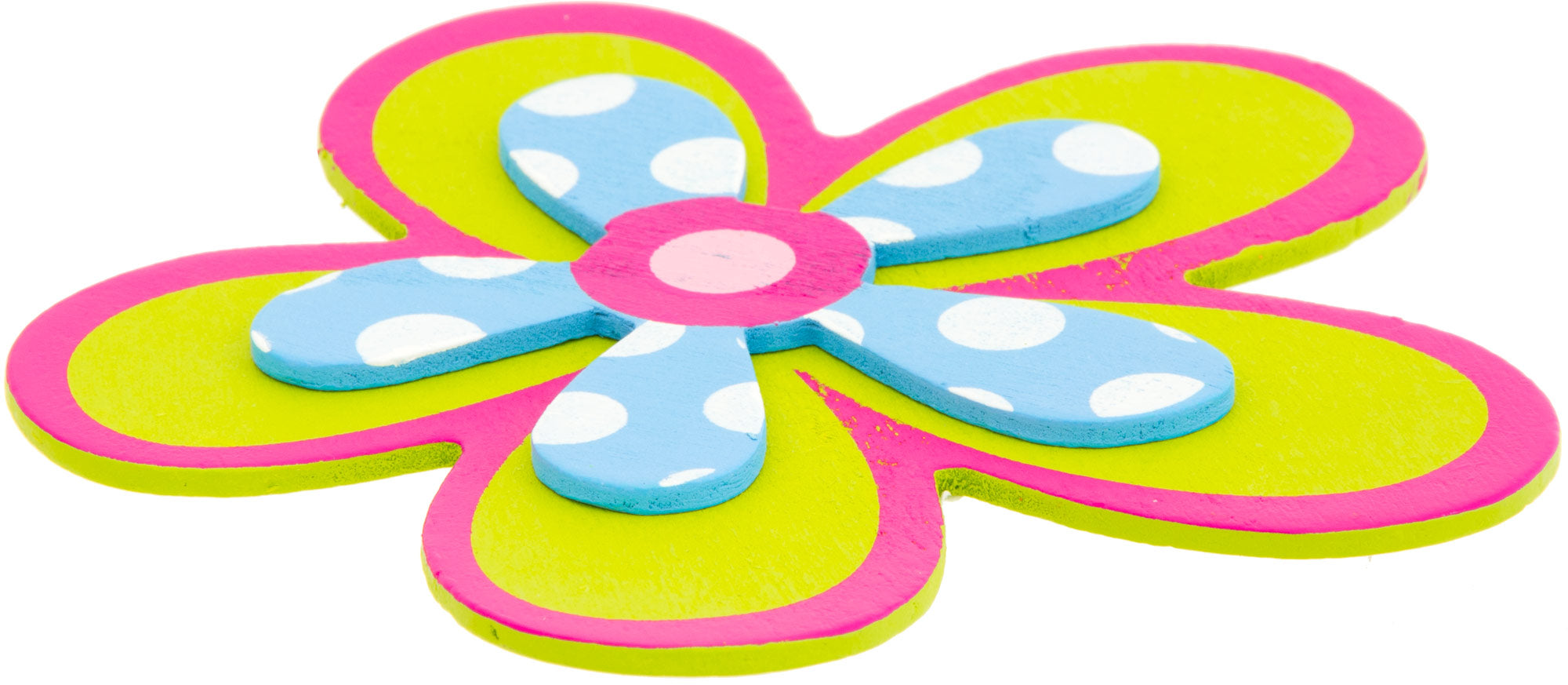 5" Painted Wooden Shape: Fun Flower detail photo 3