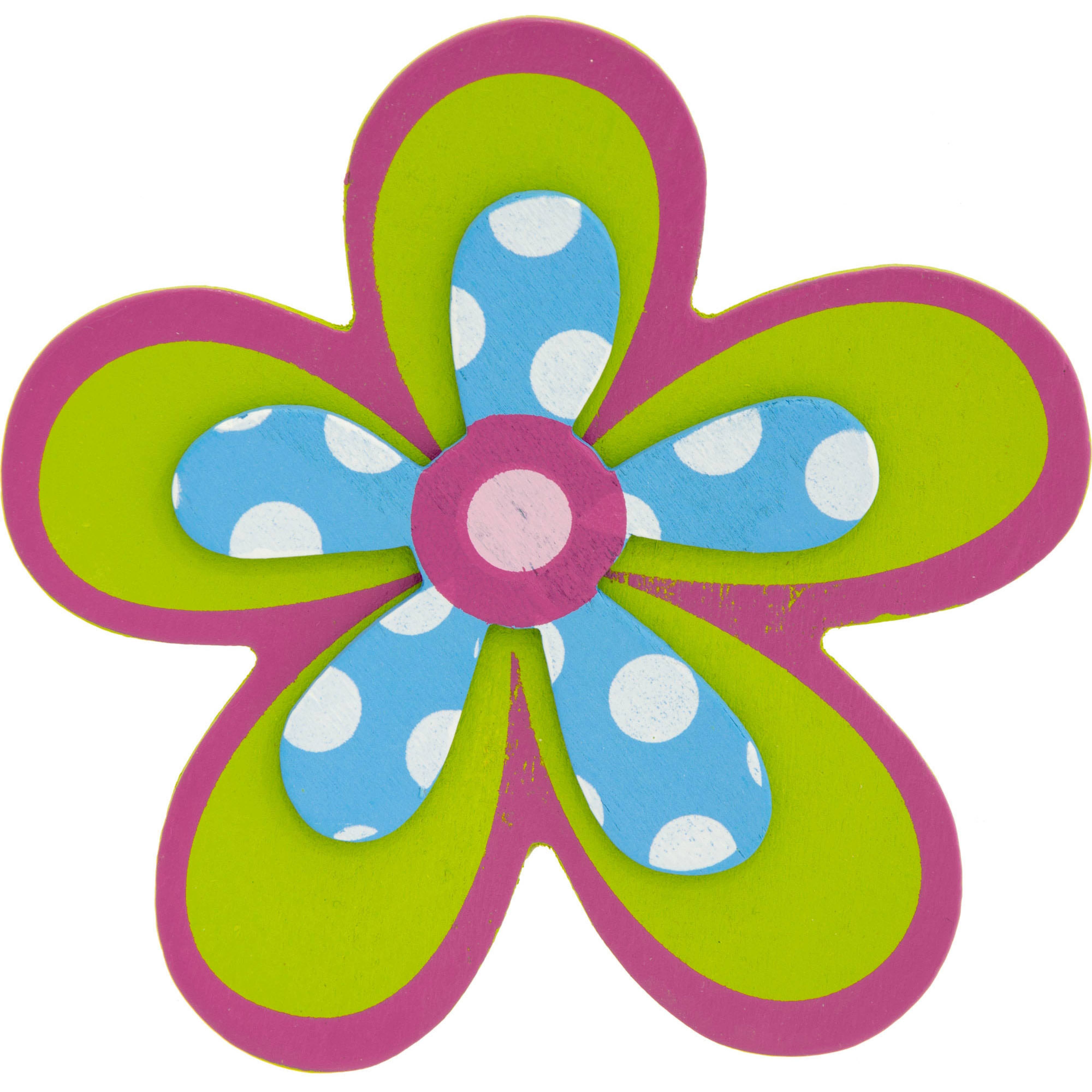 5" Painted Wooden Shape: Fun Flower Item Number: 9189-46