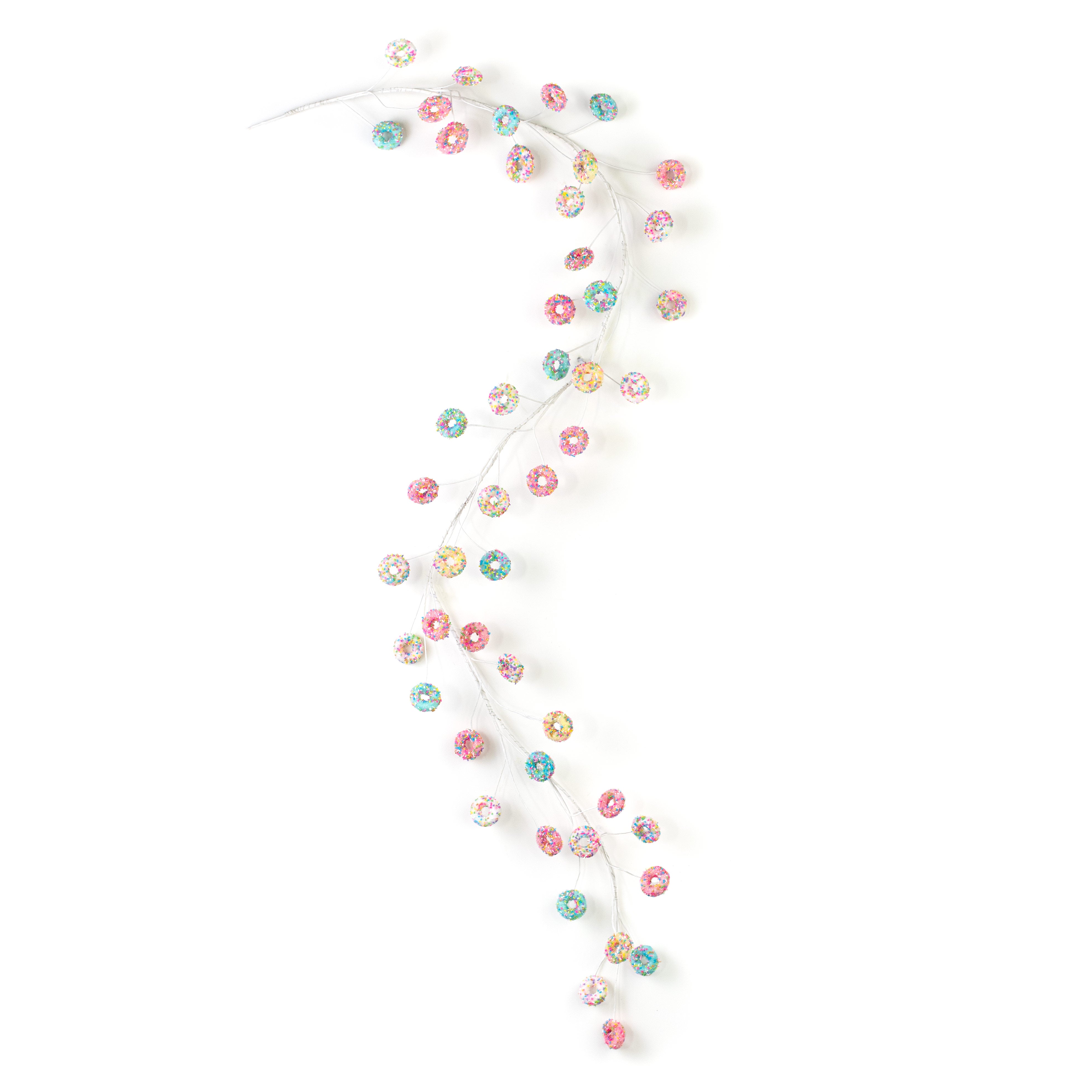 5' Pastel Rainbow Donut Garland detail photo 5
