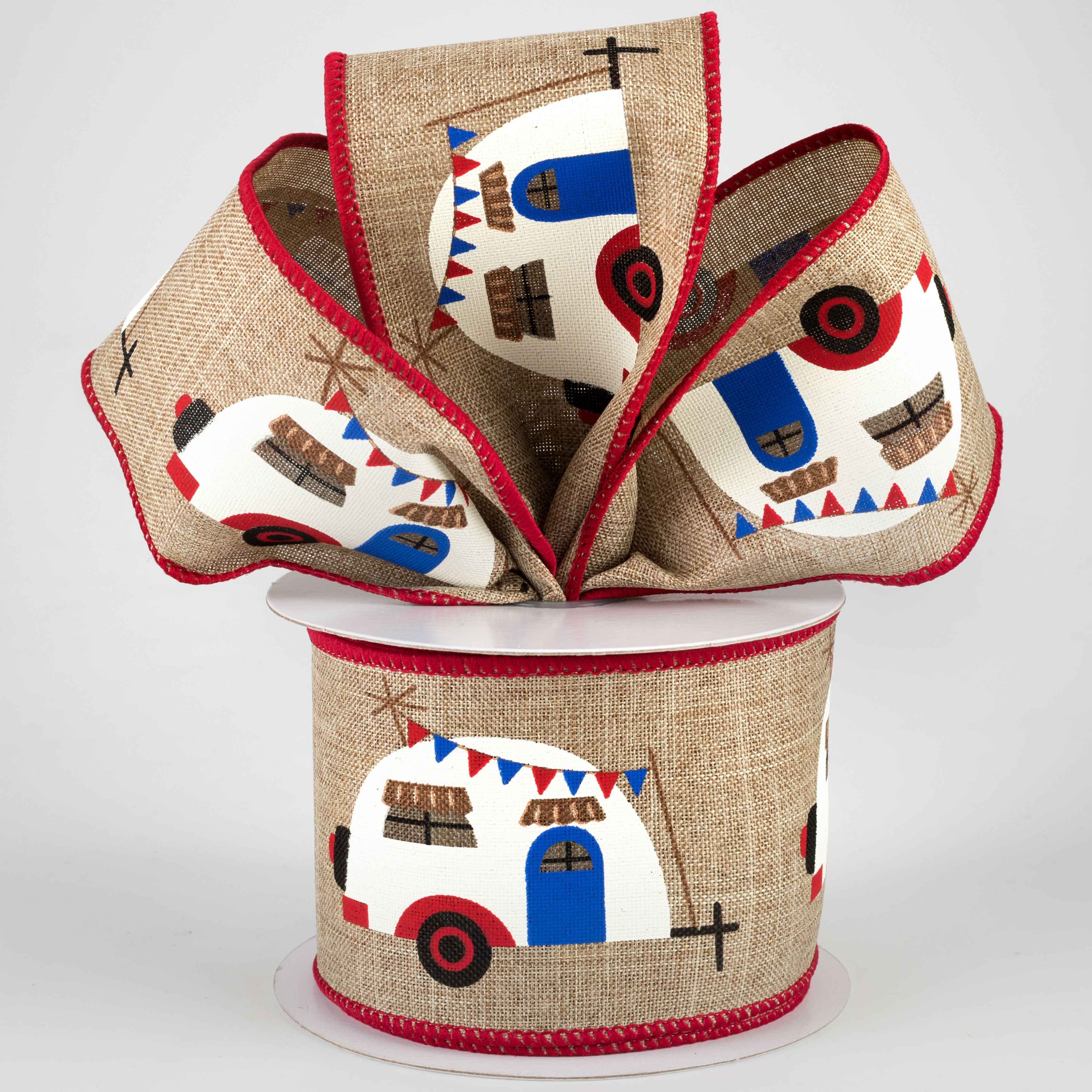 2.5" Patriotic Camper Ribbon (10 Yards) Lifestyle Photo