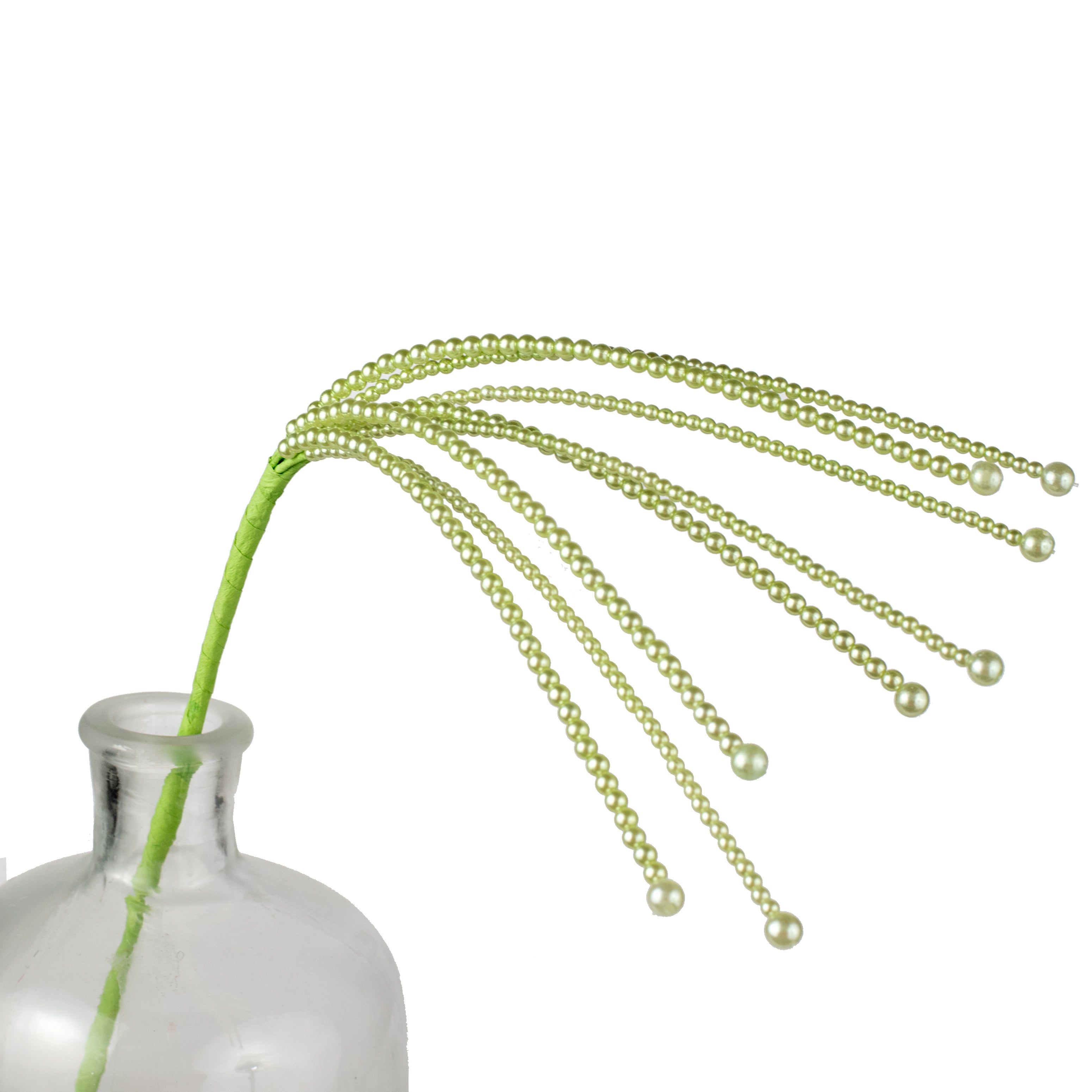 18" Pearl Bead Fountain Spray: Green Item Number: 40056-GN