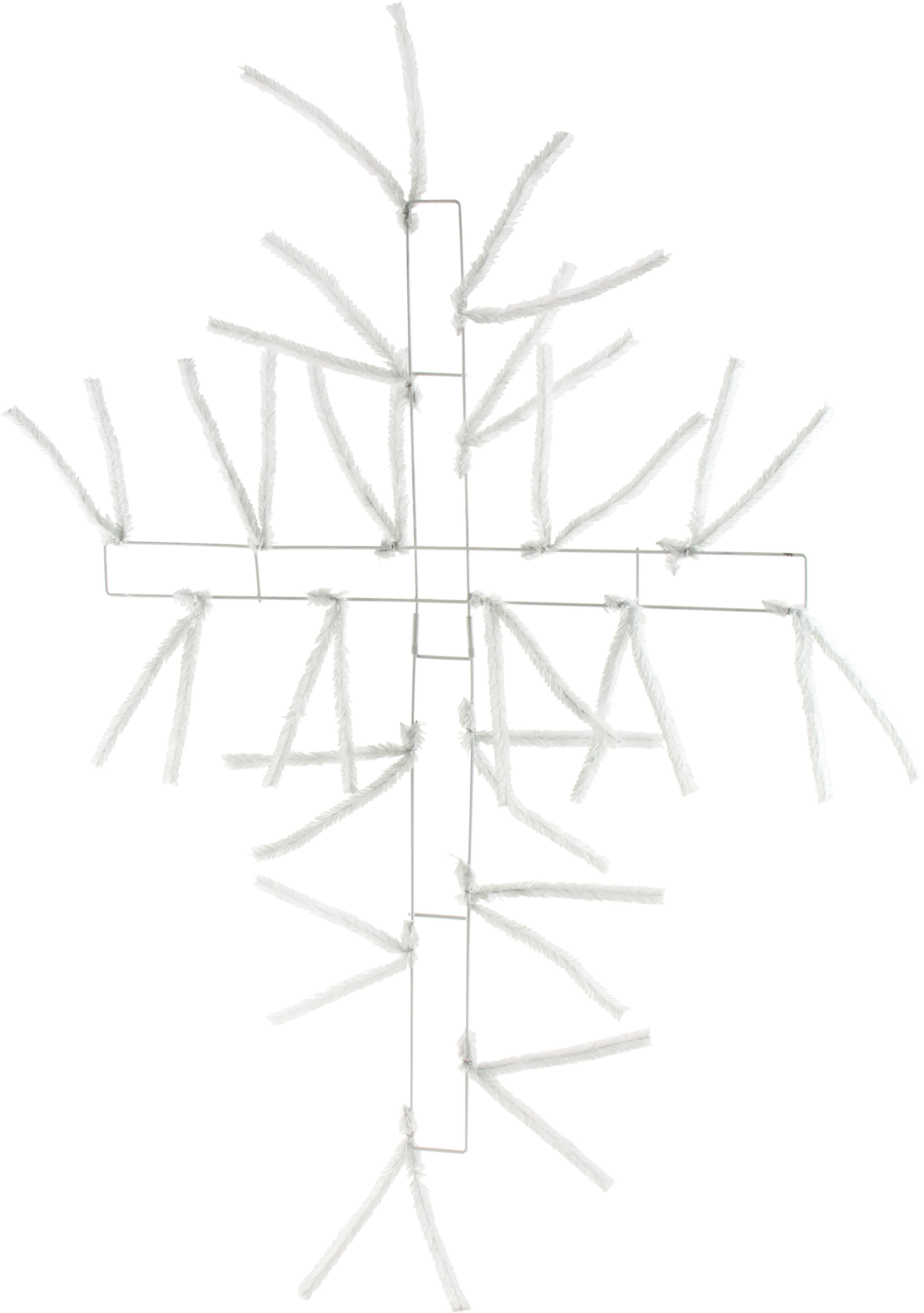 27" Pencil Tinsel Wire Work Cross: White Item Number: XX760327
