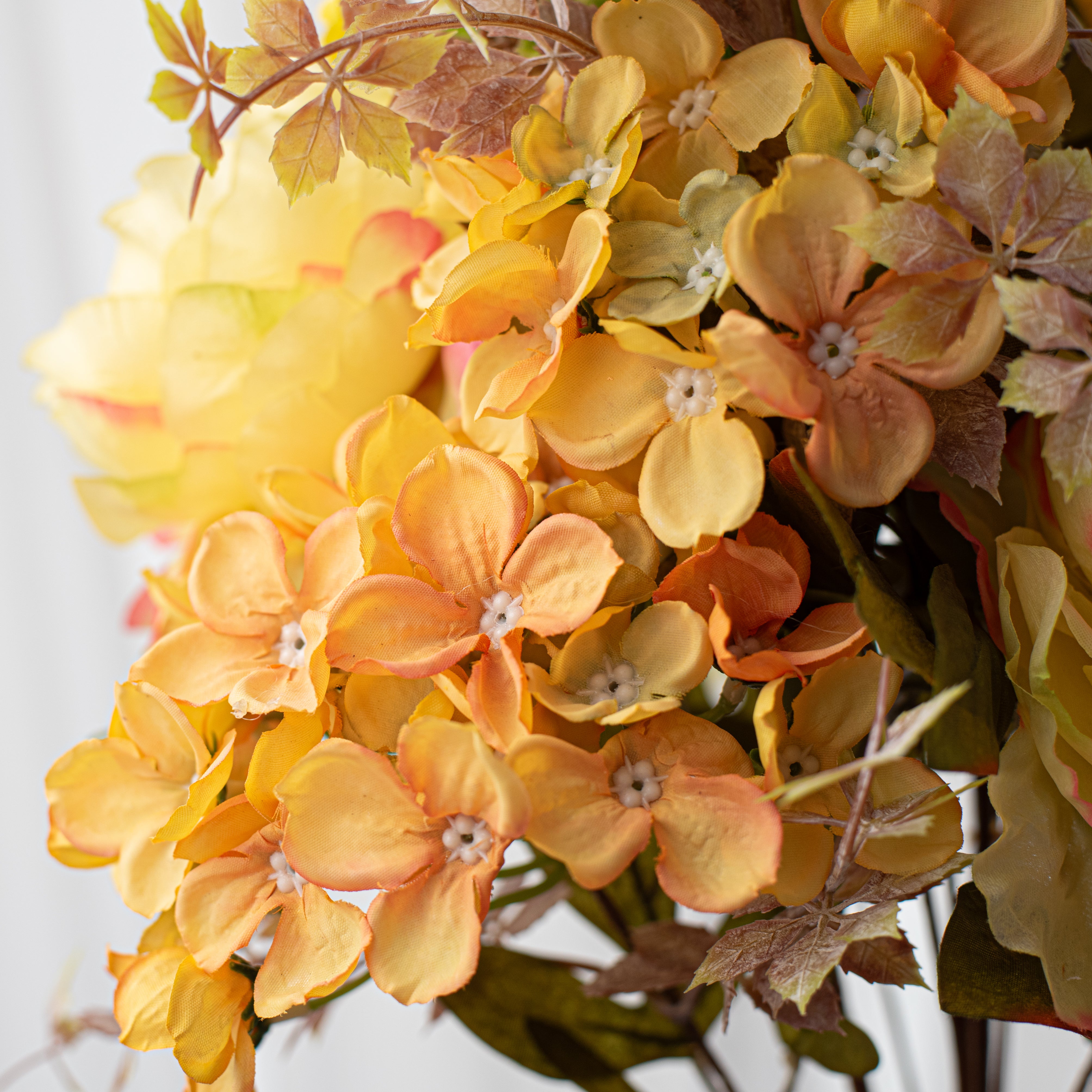 21" Peony, Daisy, Hydrangea Bush: Yellow Lifestyle Photo