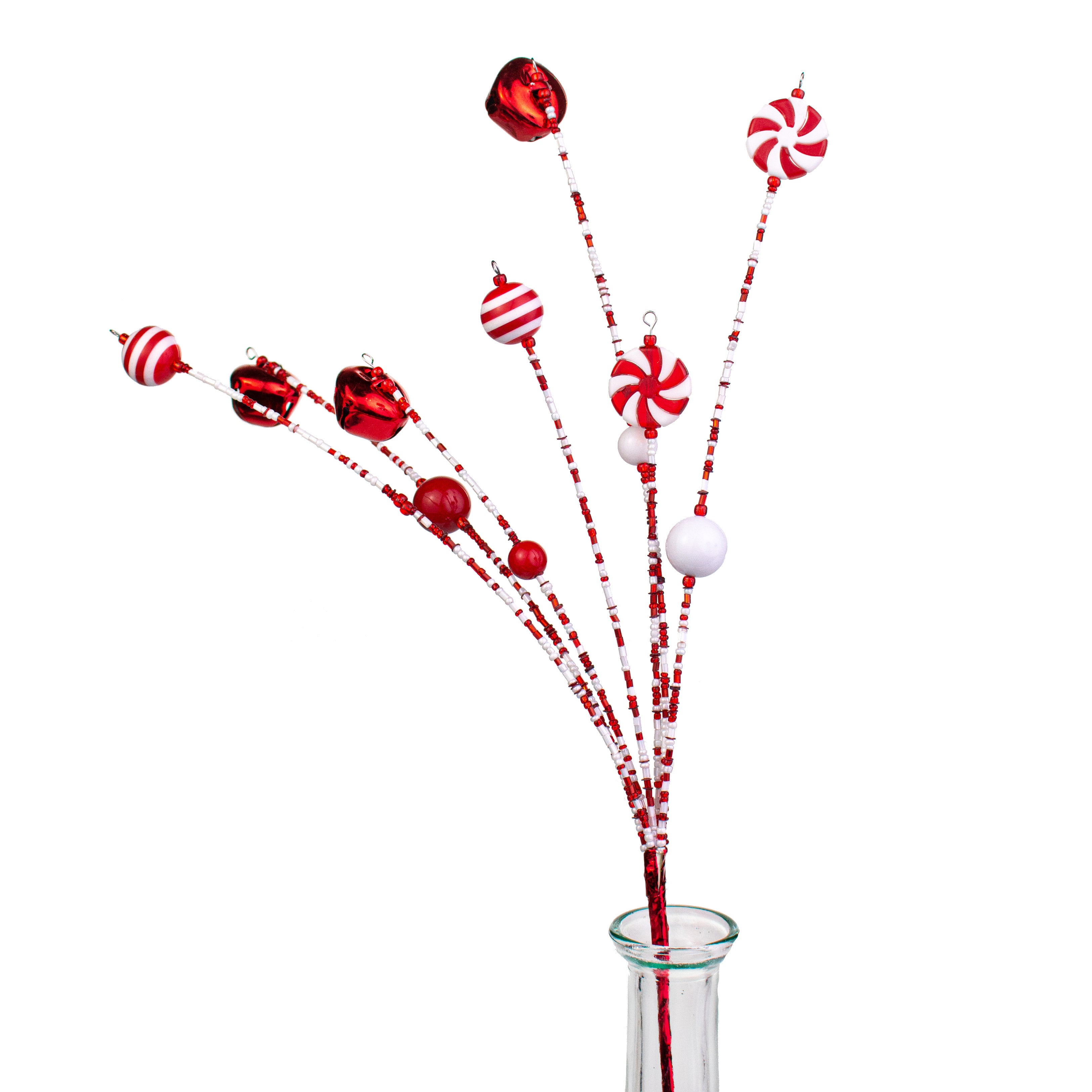 18" Peppermint & Bell Spray Item Number: 106245