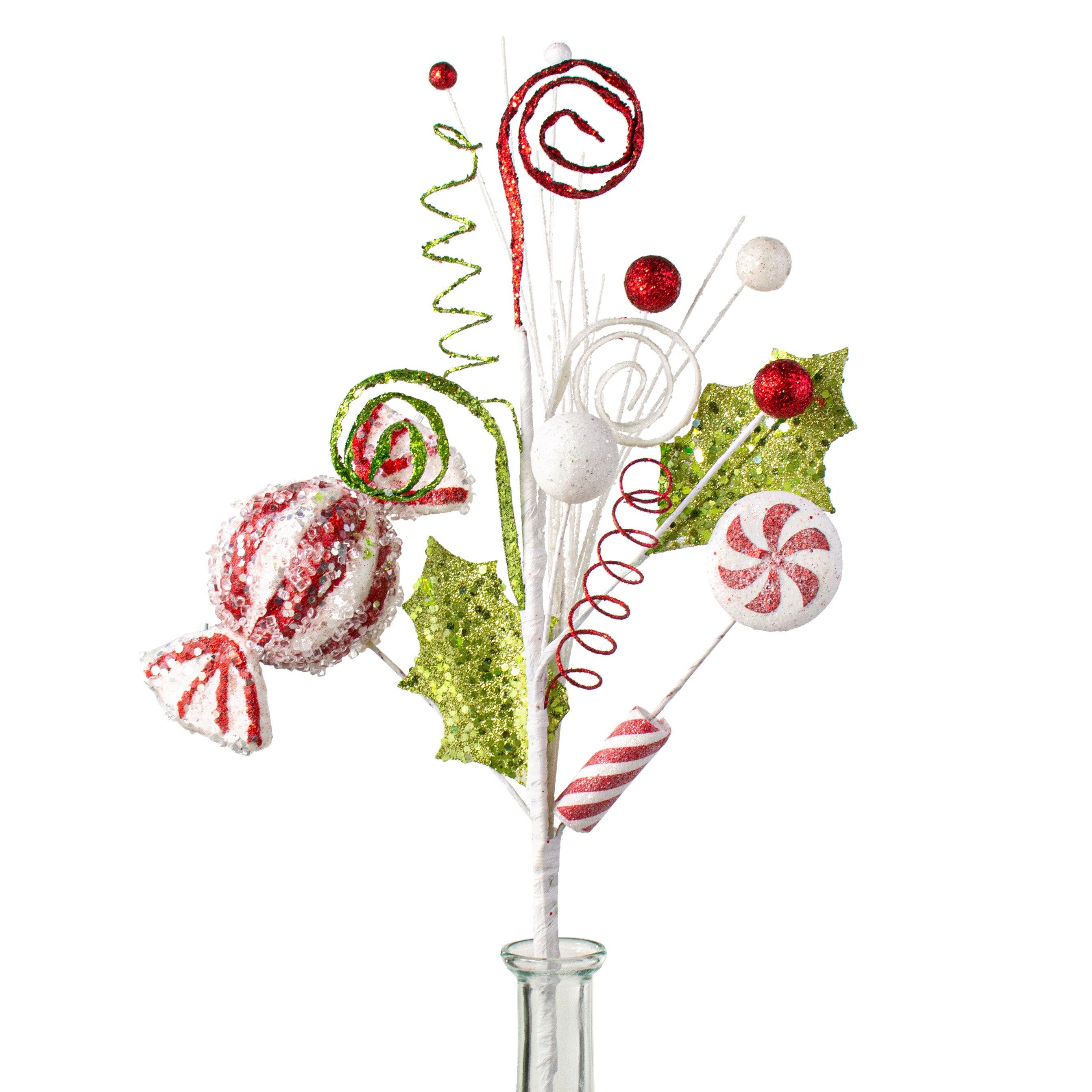 18" Peppermint Candy Holly Pick Item Number: 85247RWG