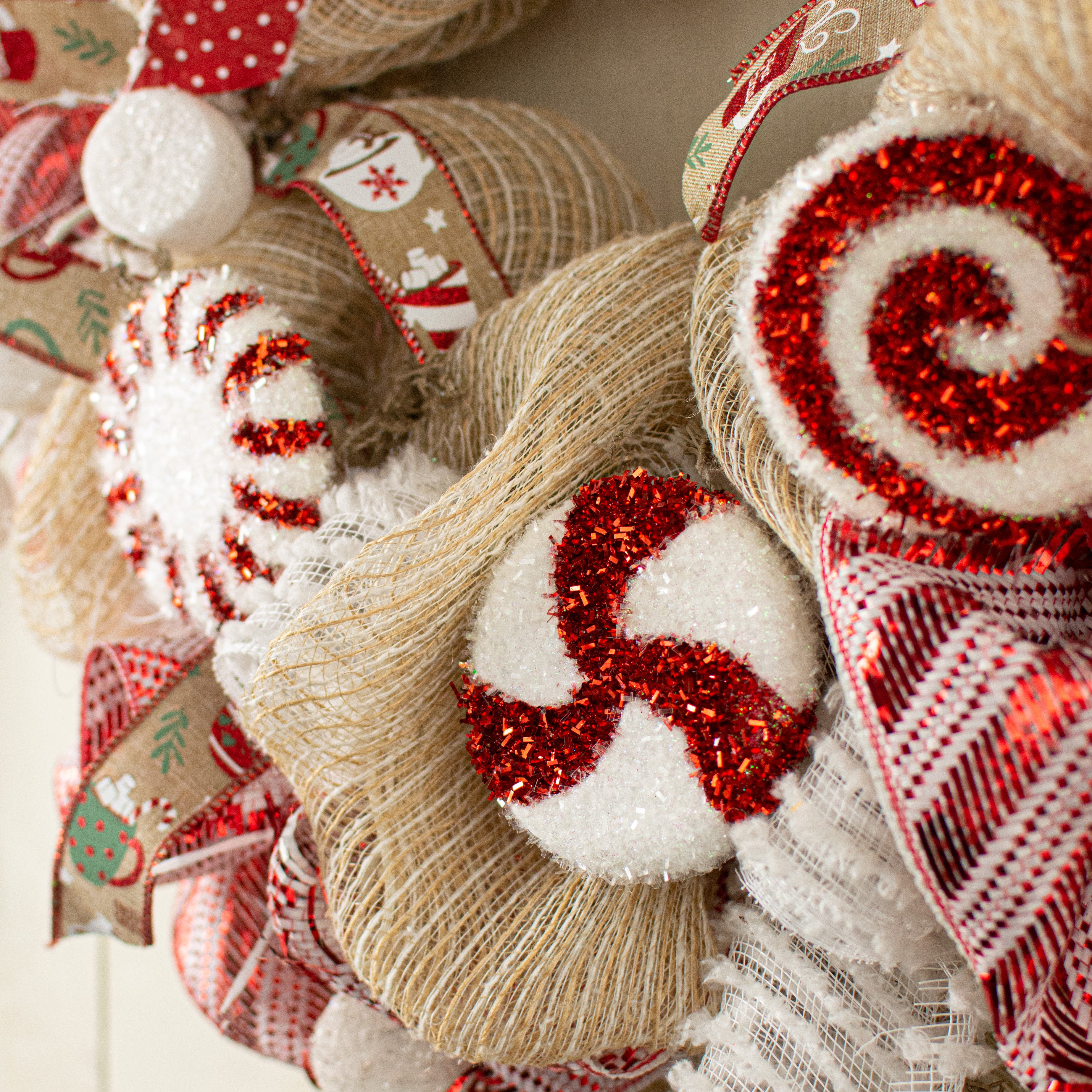 3" Peppermint Candy Ornaments: Red & White (Set of 12) Lifestyle Photo
