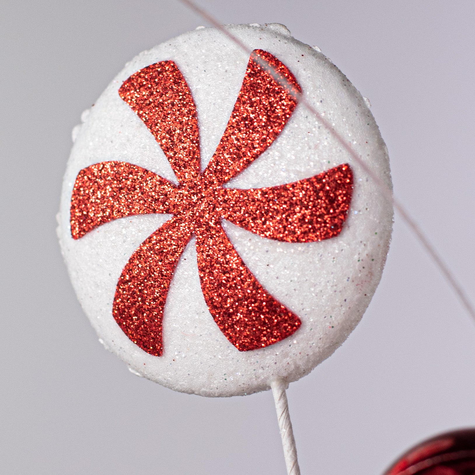 32" Peppermint Candy Spray: Red & White detail photo 4
