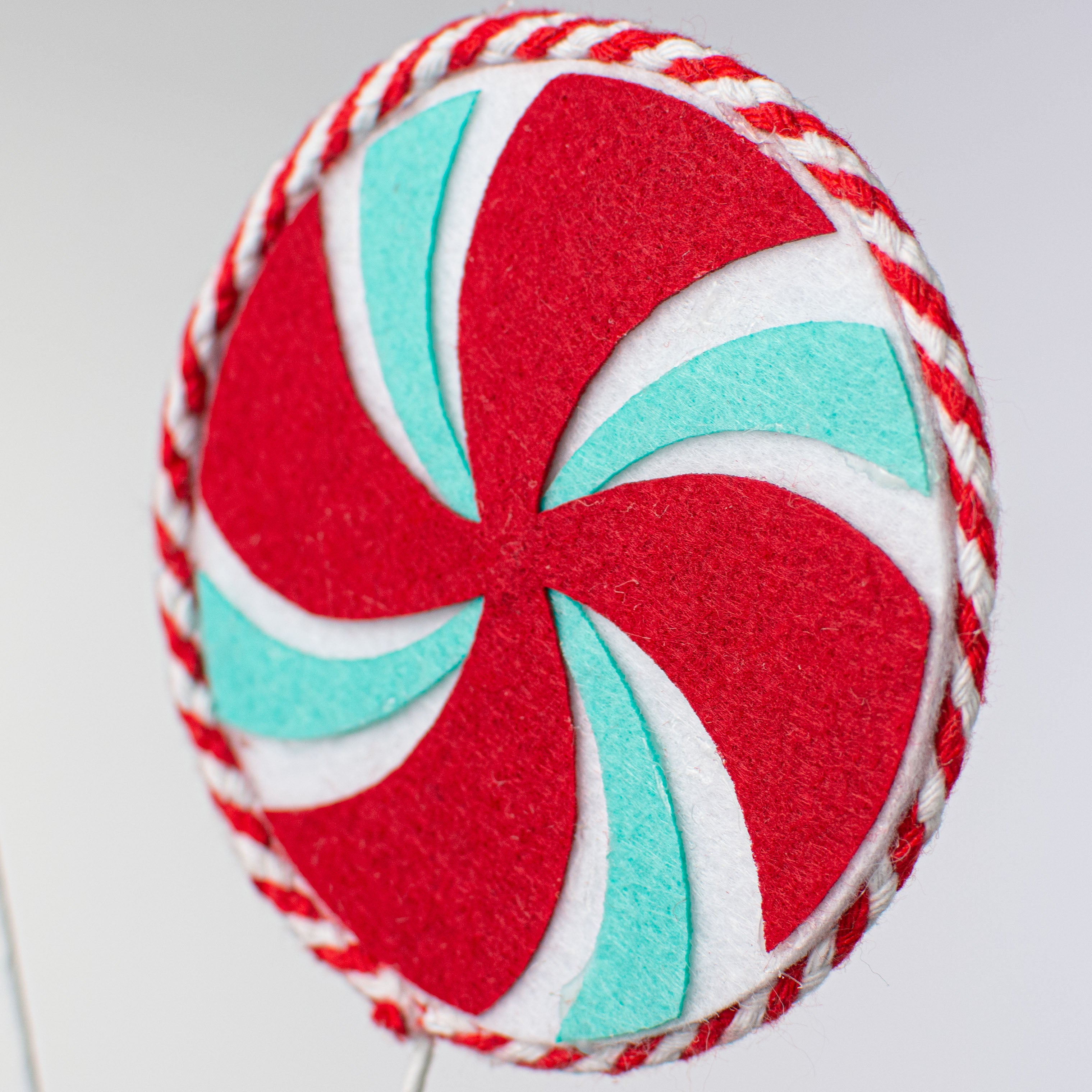 31" Peppermint Candy Spray: Red, White, Ice Blue Lifestyle Photo