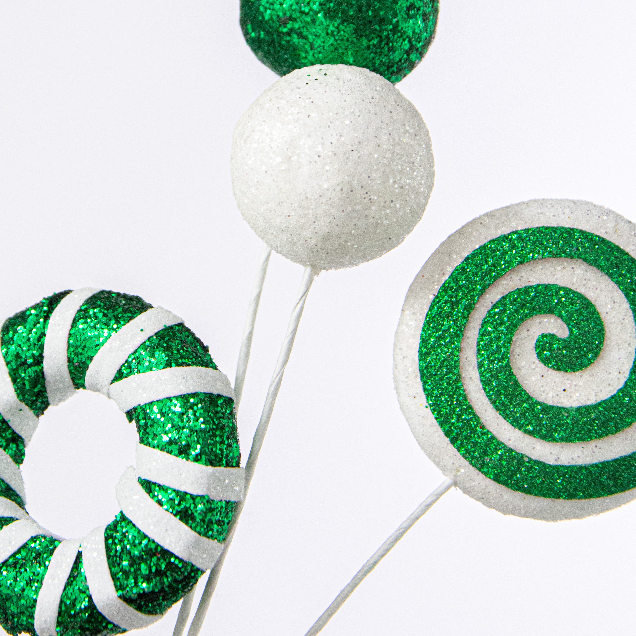 24" Peppermint Ring Candy Spray: Green Lifestyle Photo