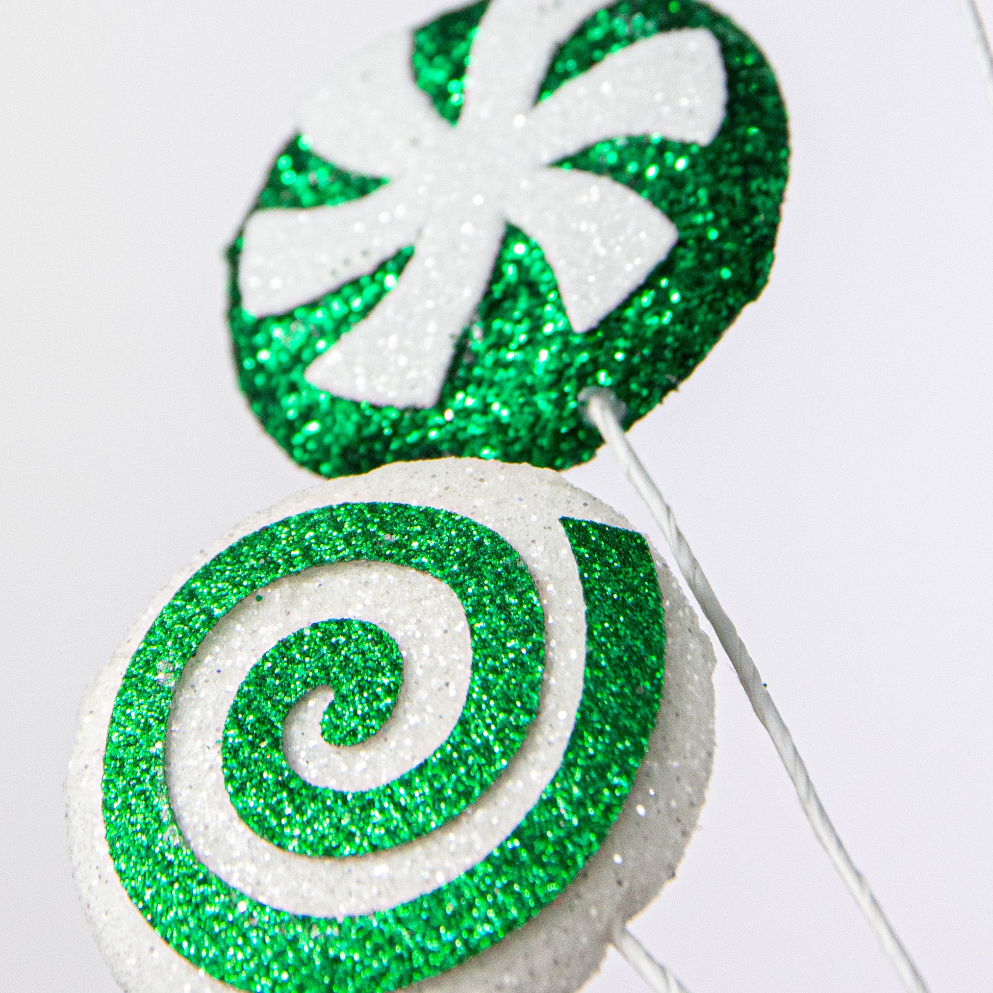 24" Peppermint Ring Candy Spray: Green detail photo 4
