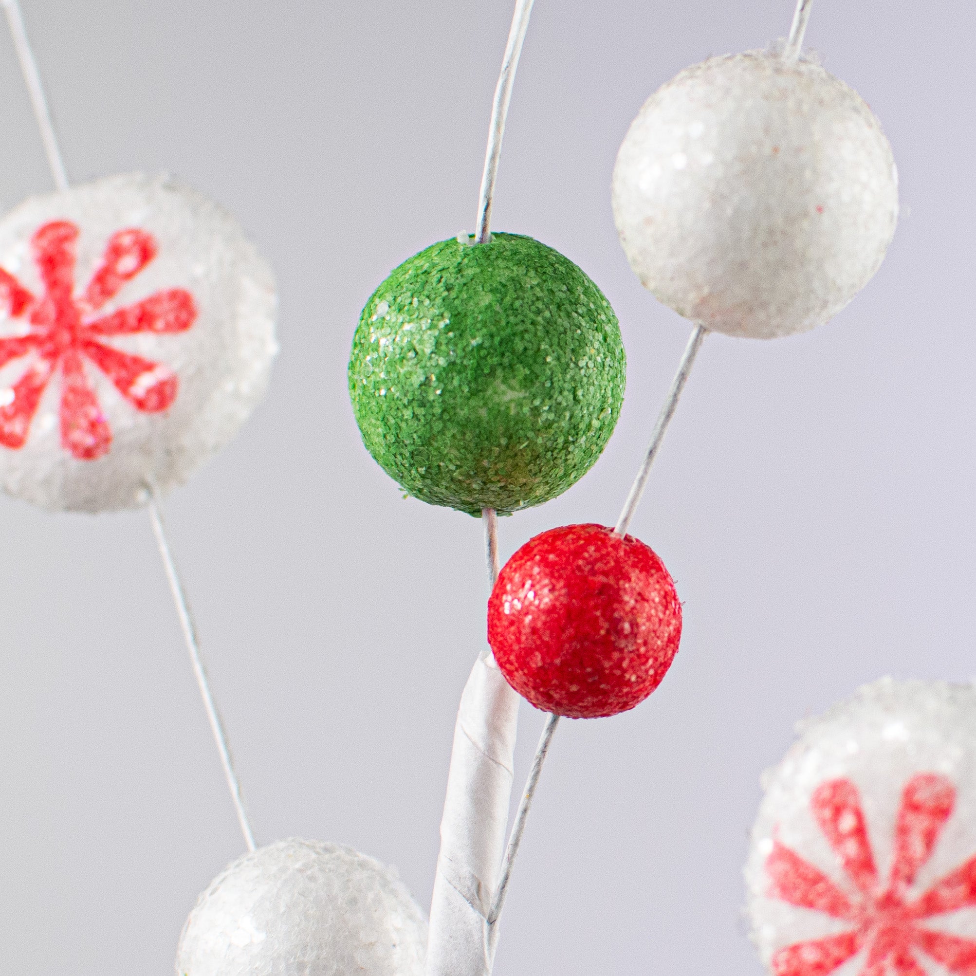 18" Peppermint Spray: Red, White, Green Lifestyle Photo