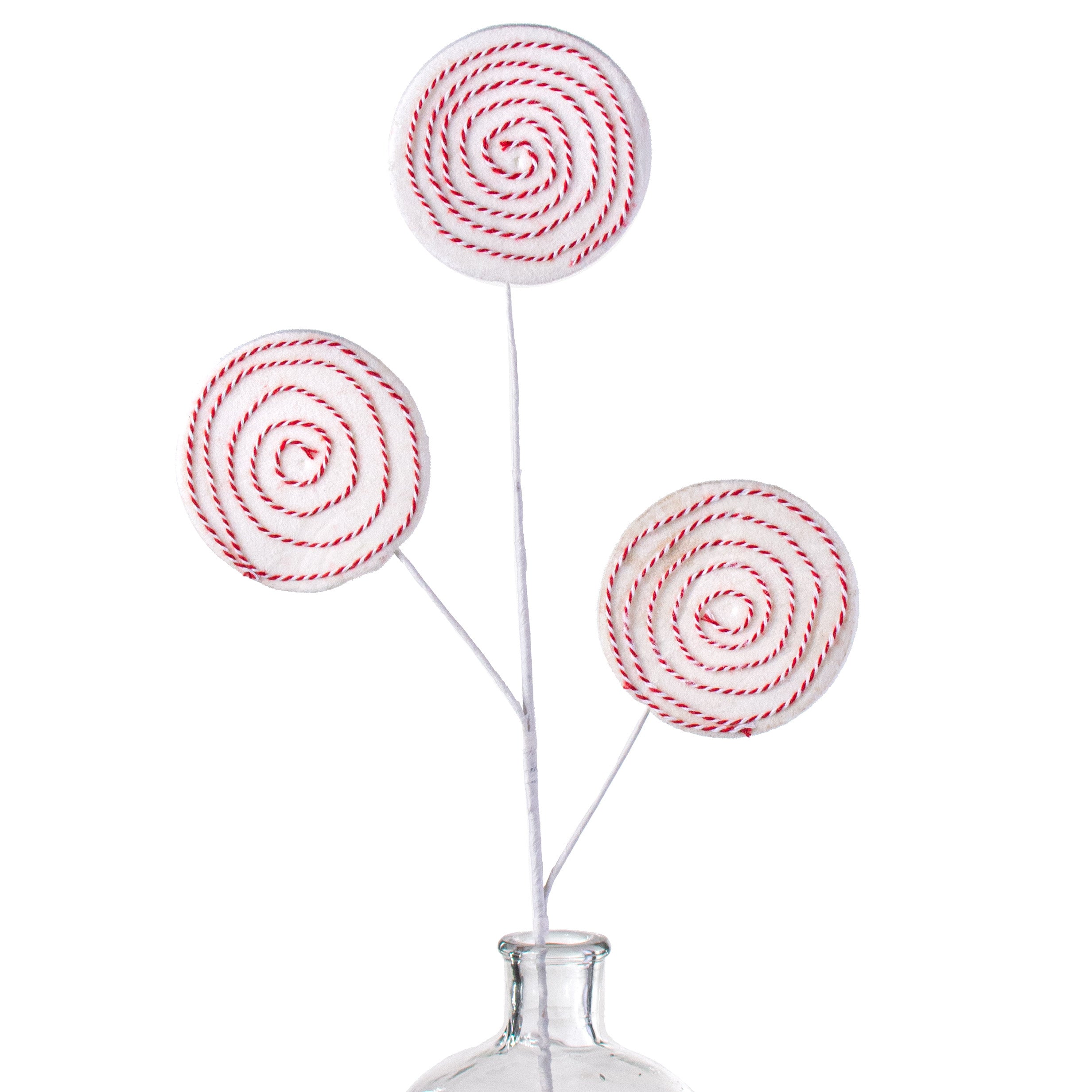 26" Peppermint Striped Lollipop Spray Item Number: 134188
