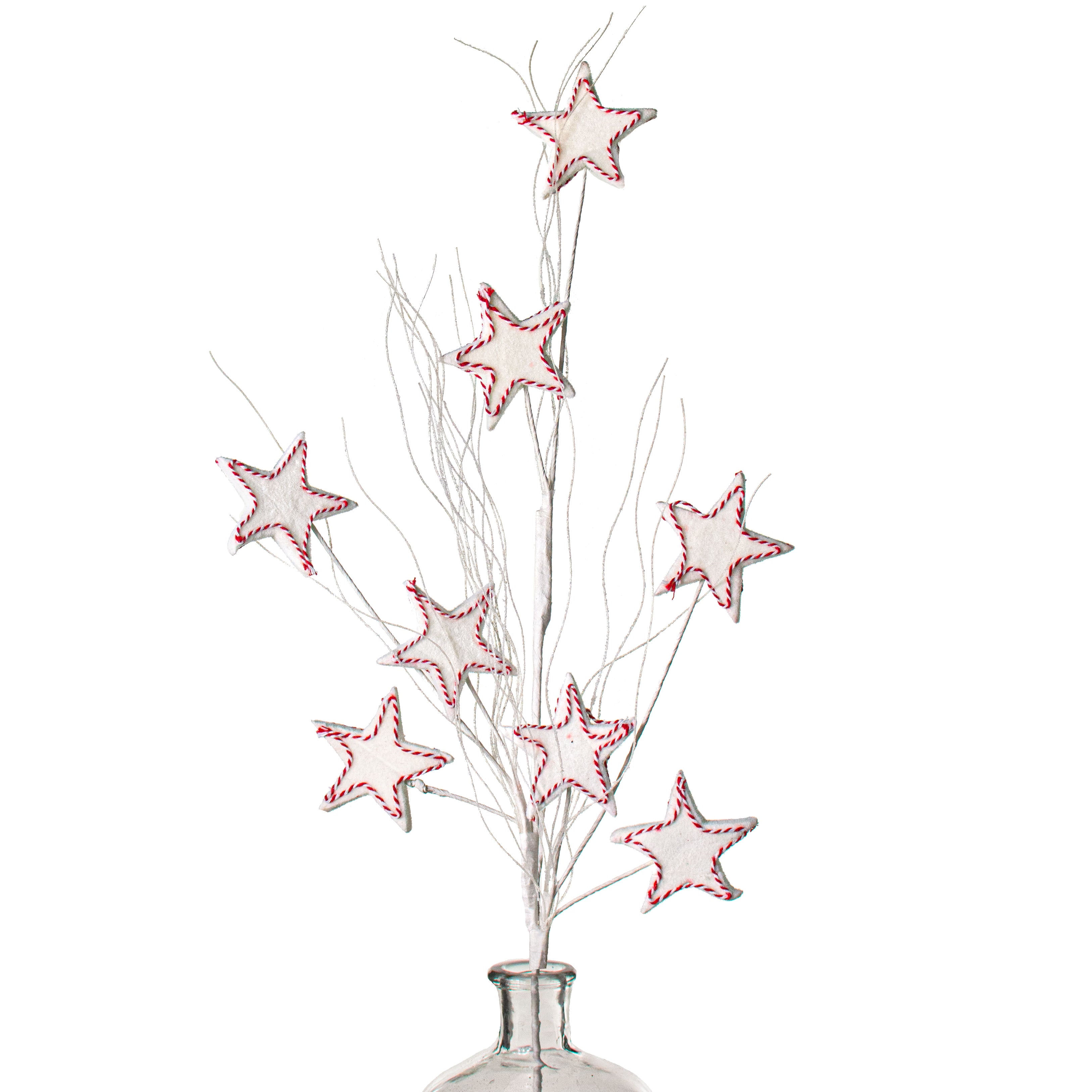 32" Peppermint Striped Star & Grass Spray Item Number: 134192