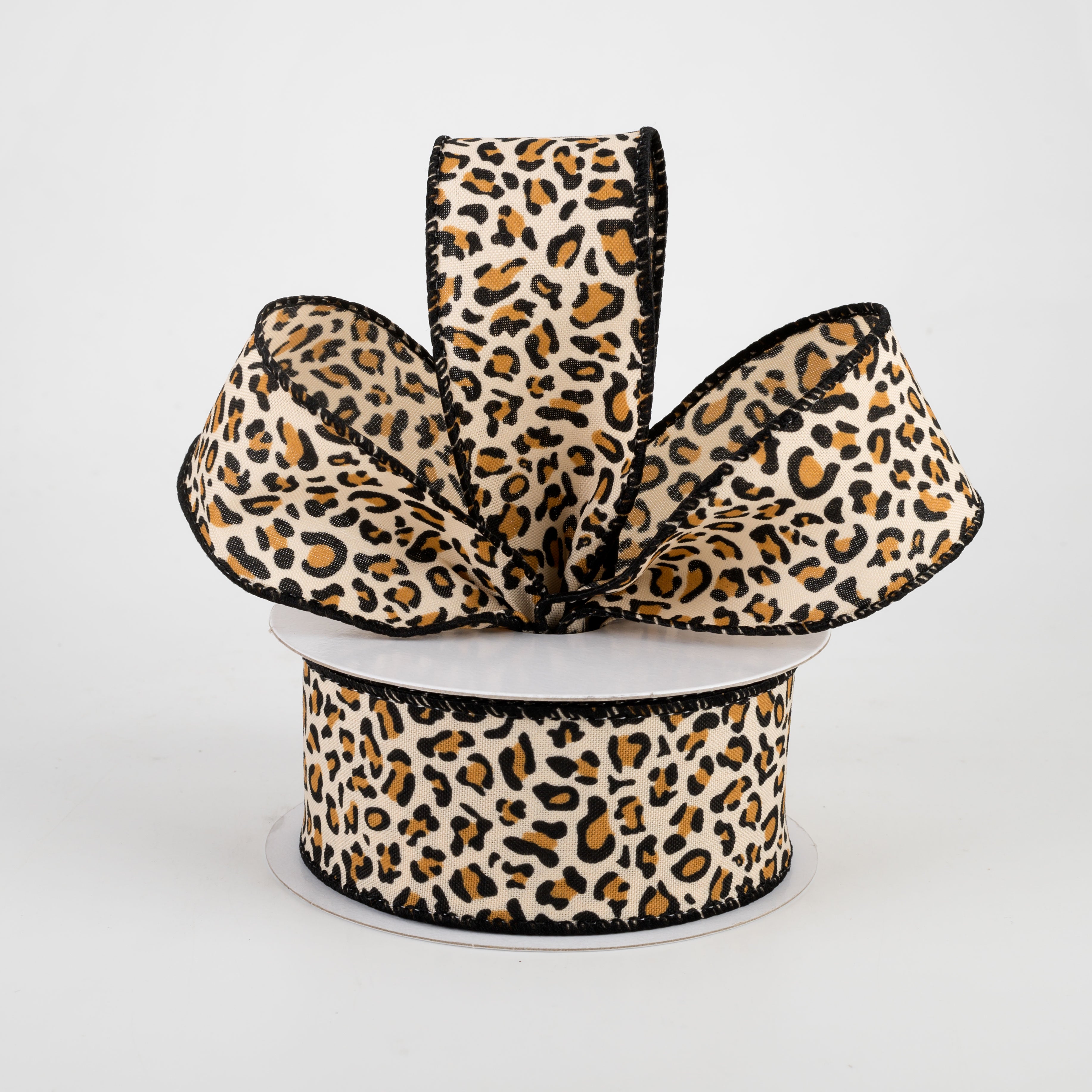 1.5" Petite Cheetah Print Satin Ribbon (10 Yards) Lifestyle Photo