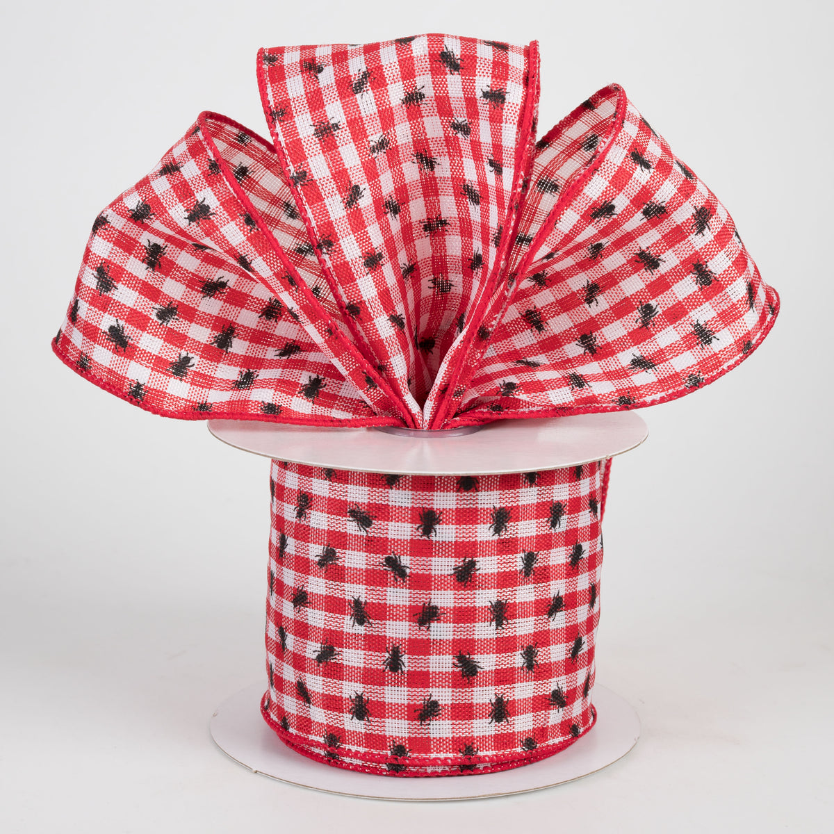 2.5" Picnic Ants Gingham Ribbon (10 Yards) Lifestyle Photo