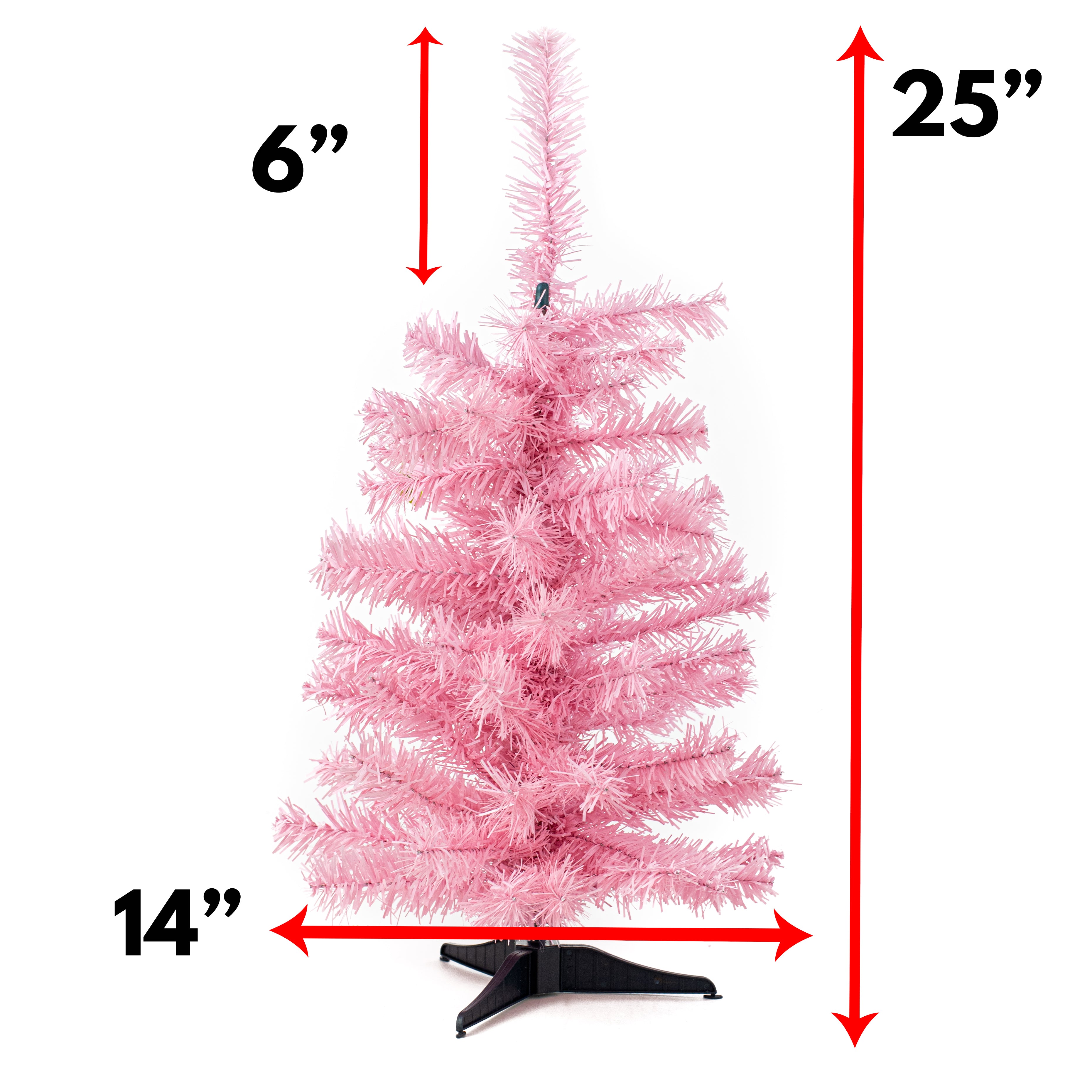 2' Pine PVC Tree: Candy Pink detail photo 4