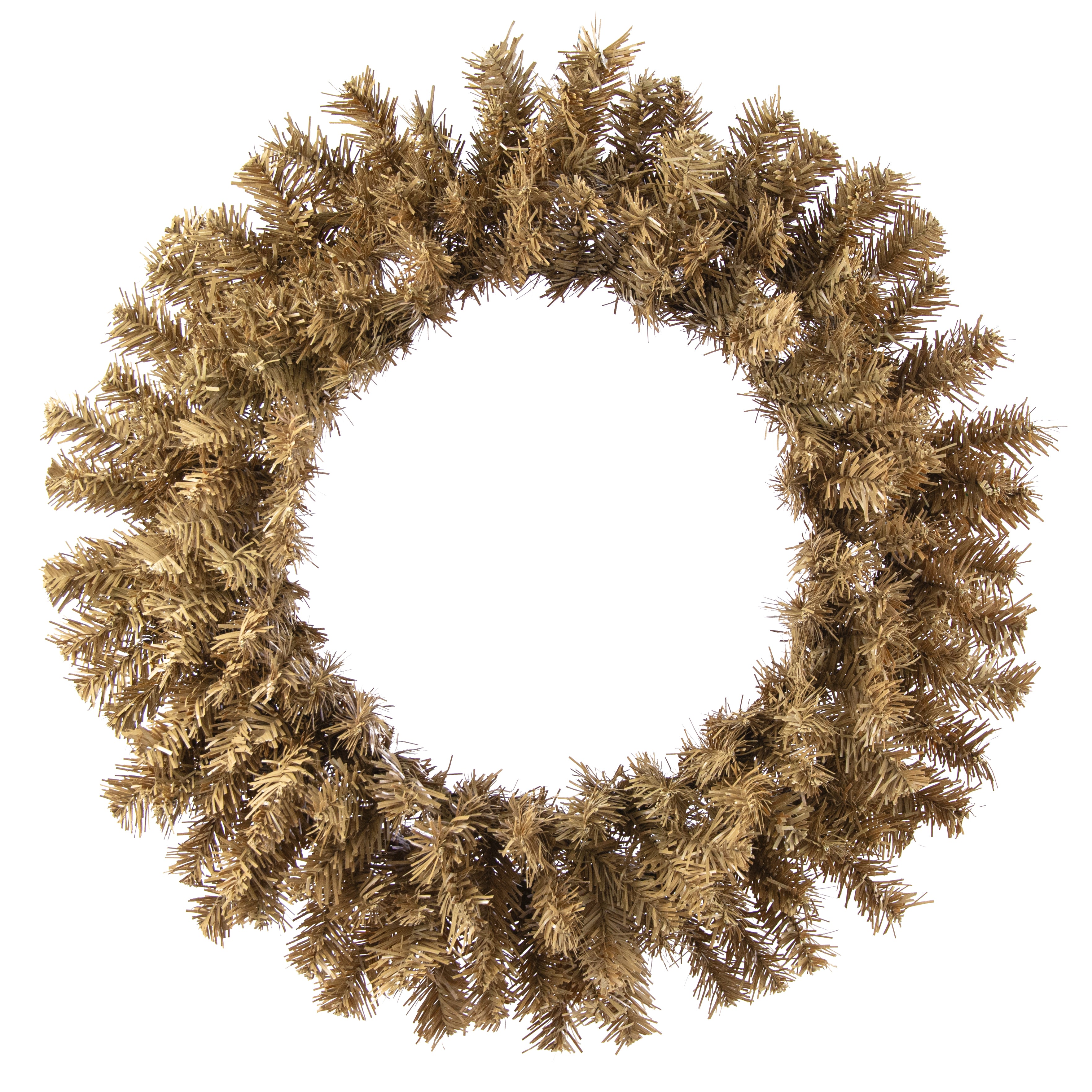 24" Pine PVC Wreath: Burlap Tan (180 Tips) Item Number: XX9623W4