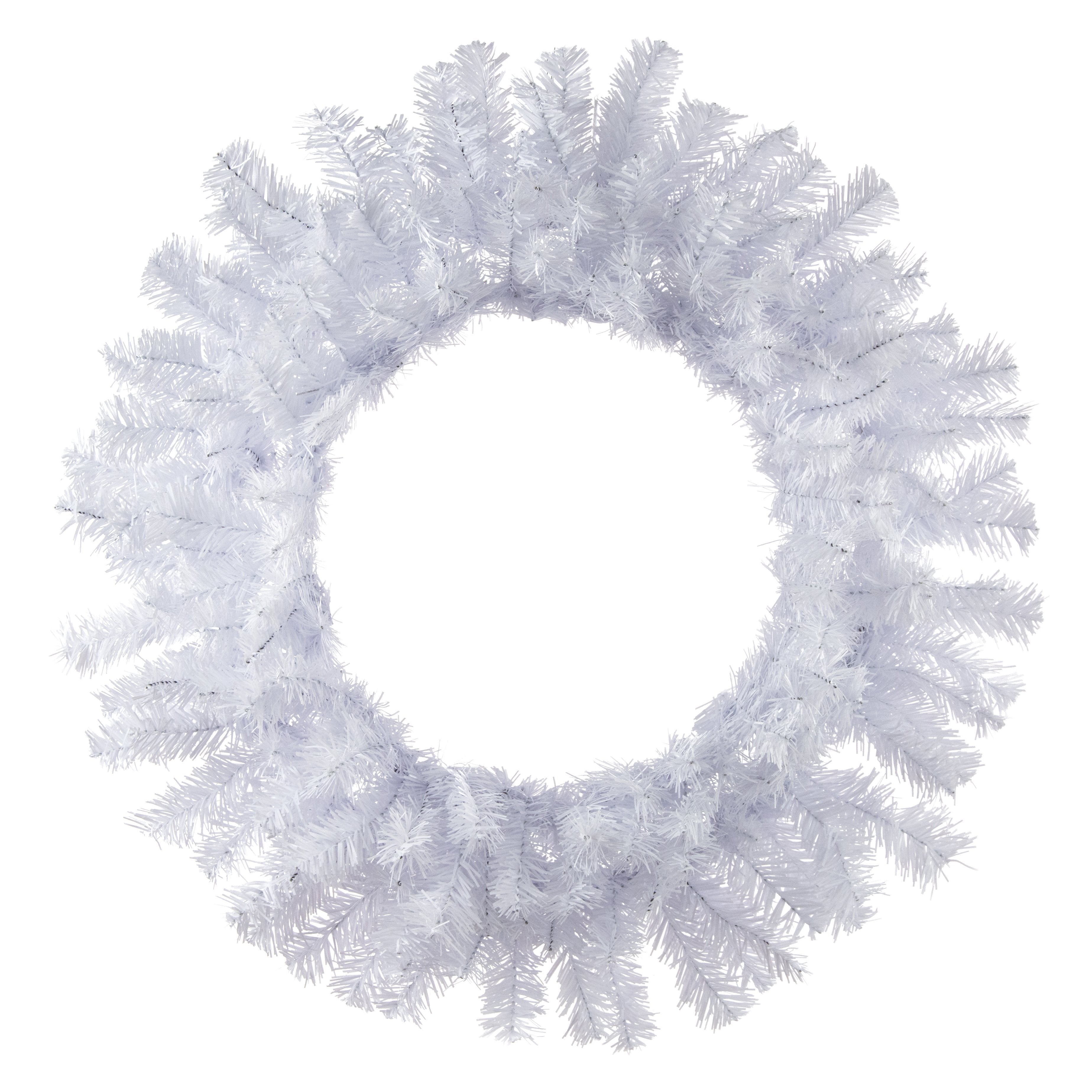 24" Pine PVC Wreath: White (180 Tips) Item Number: XX962327