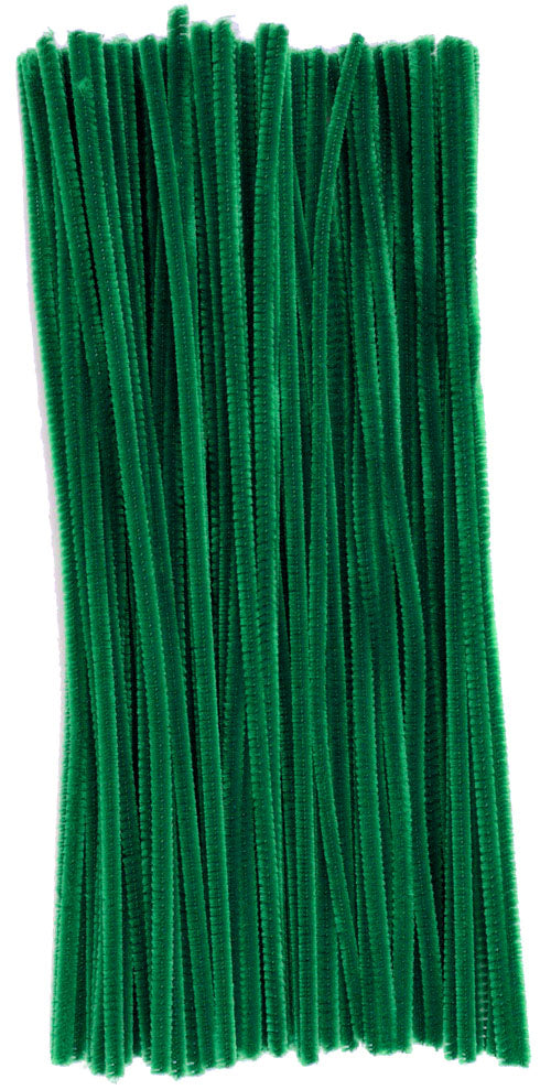 12" Pipe Cleaner Stems: 6mm Chenille Holiday Green (100) Lifestyle Photo