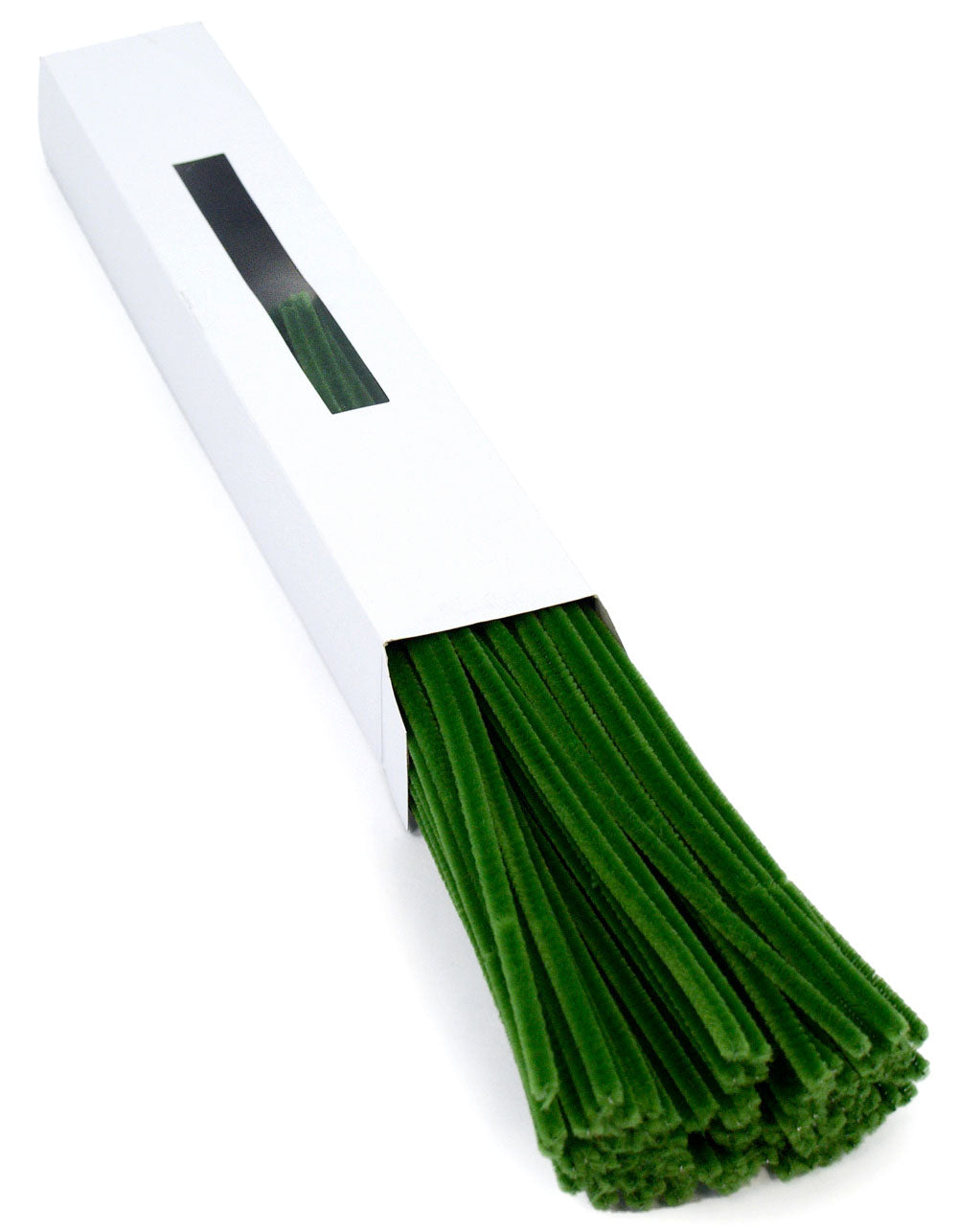 12" Pipe Cleaner Stems: 6mm Chenille Moss Green (100) Item Number: MA200130