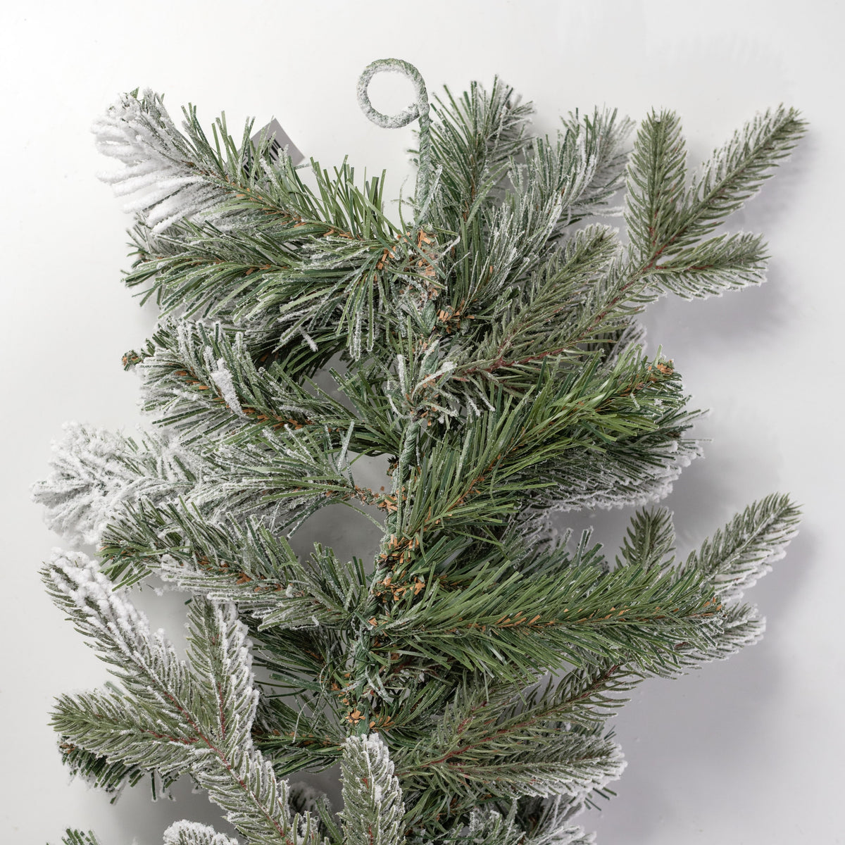 9' Plastic & PVC Mix Snowy Pine Garland: Flocked detail photo 5