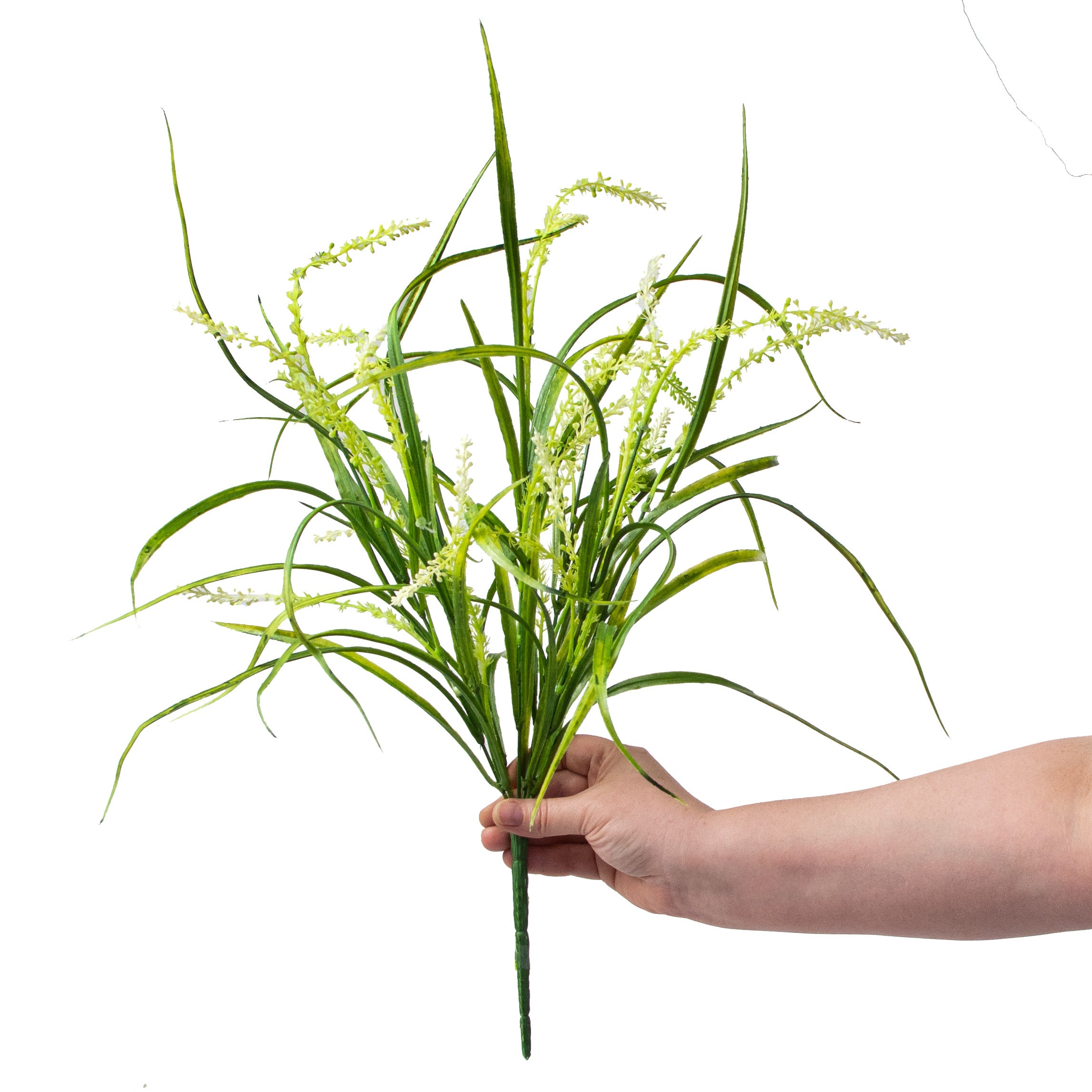 21" Plastic Rice Grass Bush detail photo 3