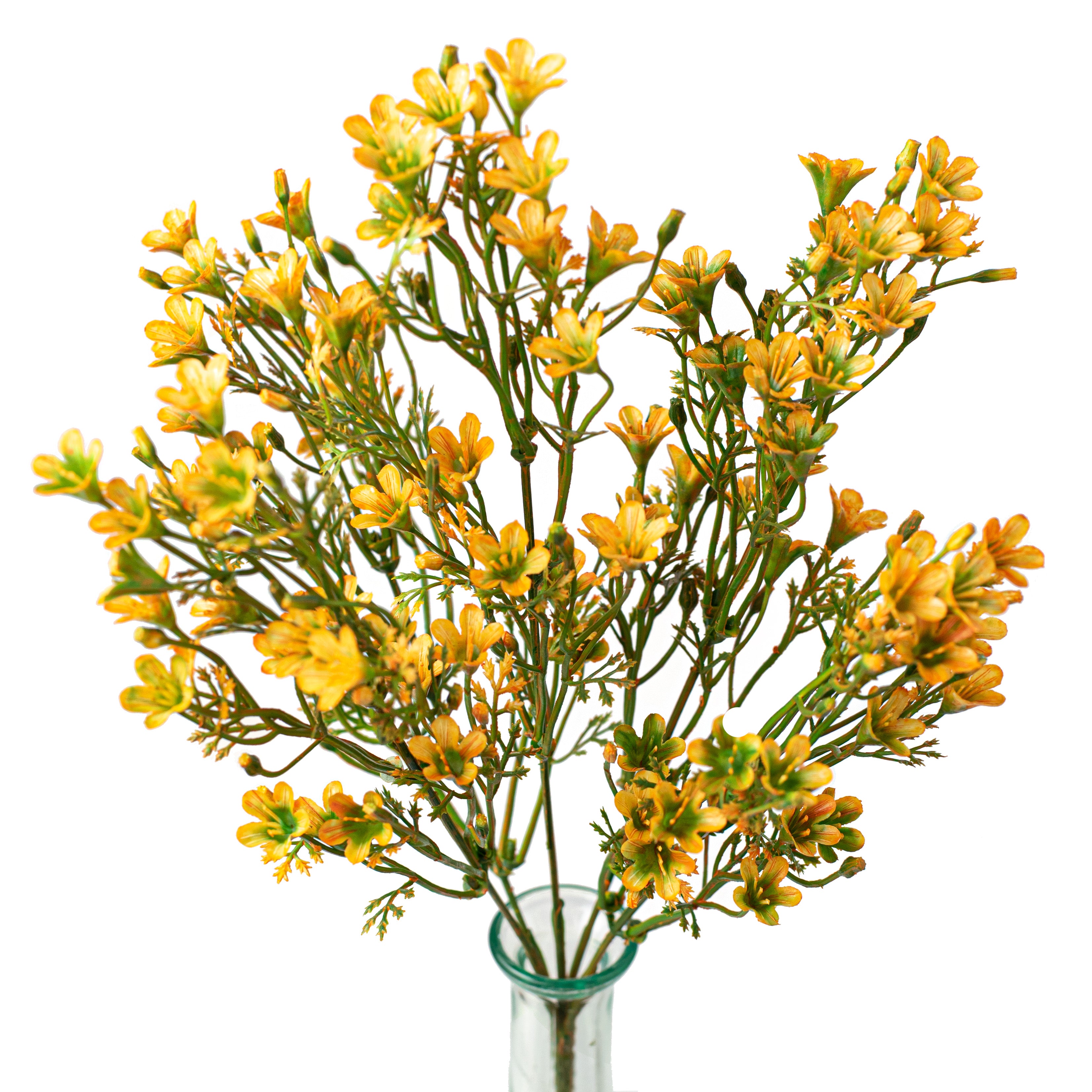 14" Plastic Wax Flower Bush: Yellow Item Number: 13539YW