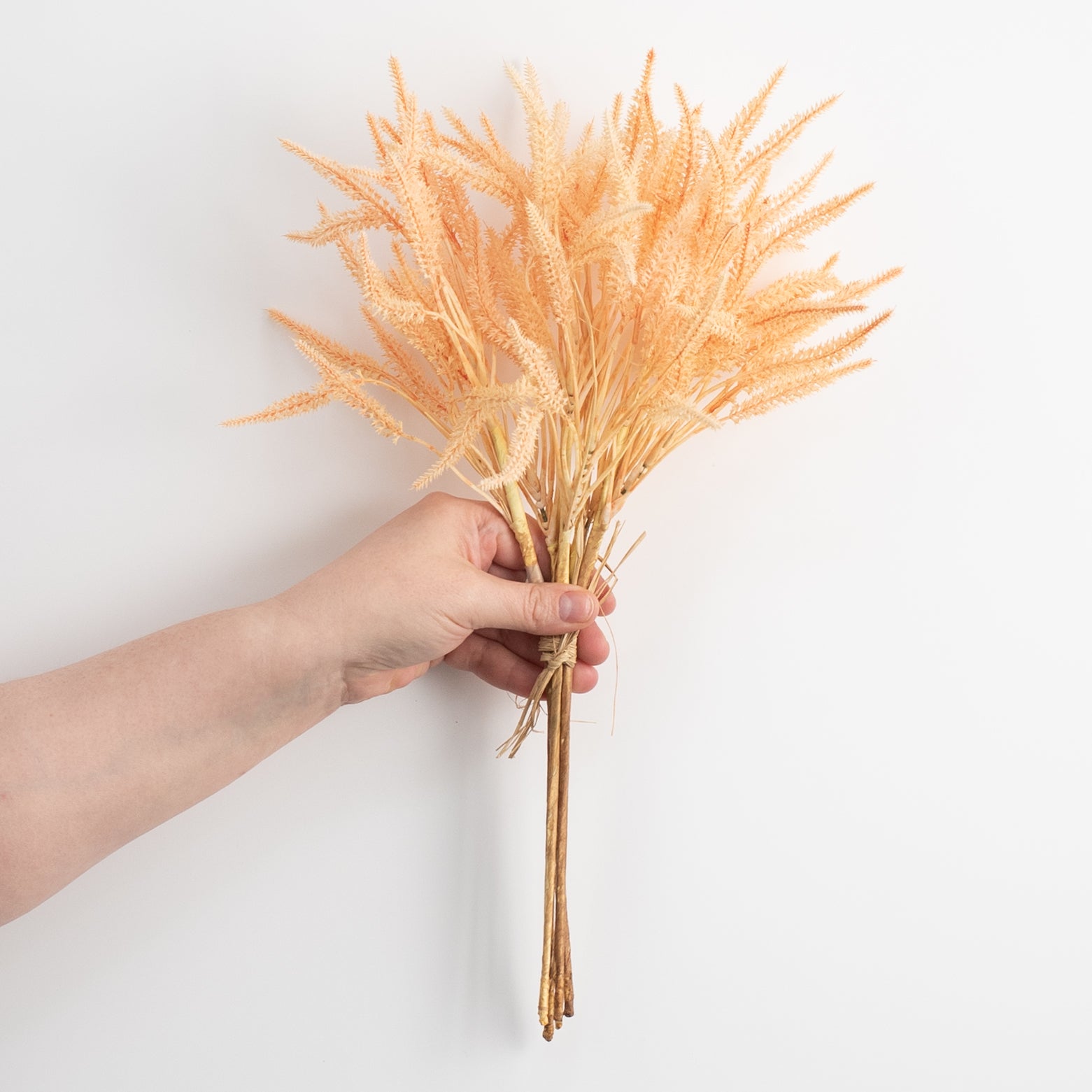 13" Plastic Wheat Bundle: Peach detail photo 3